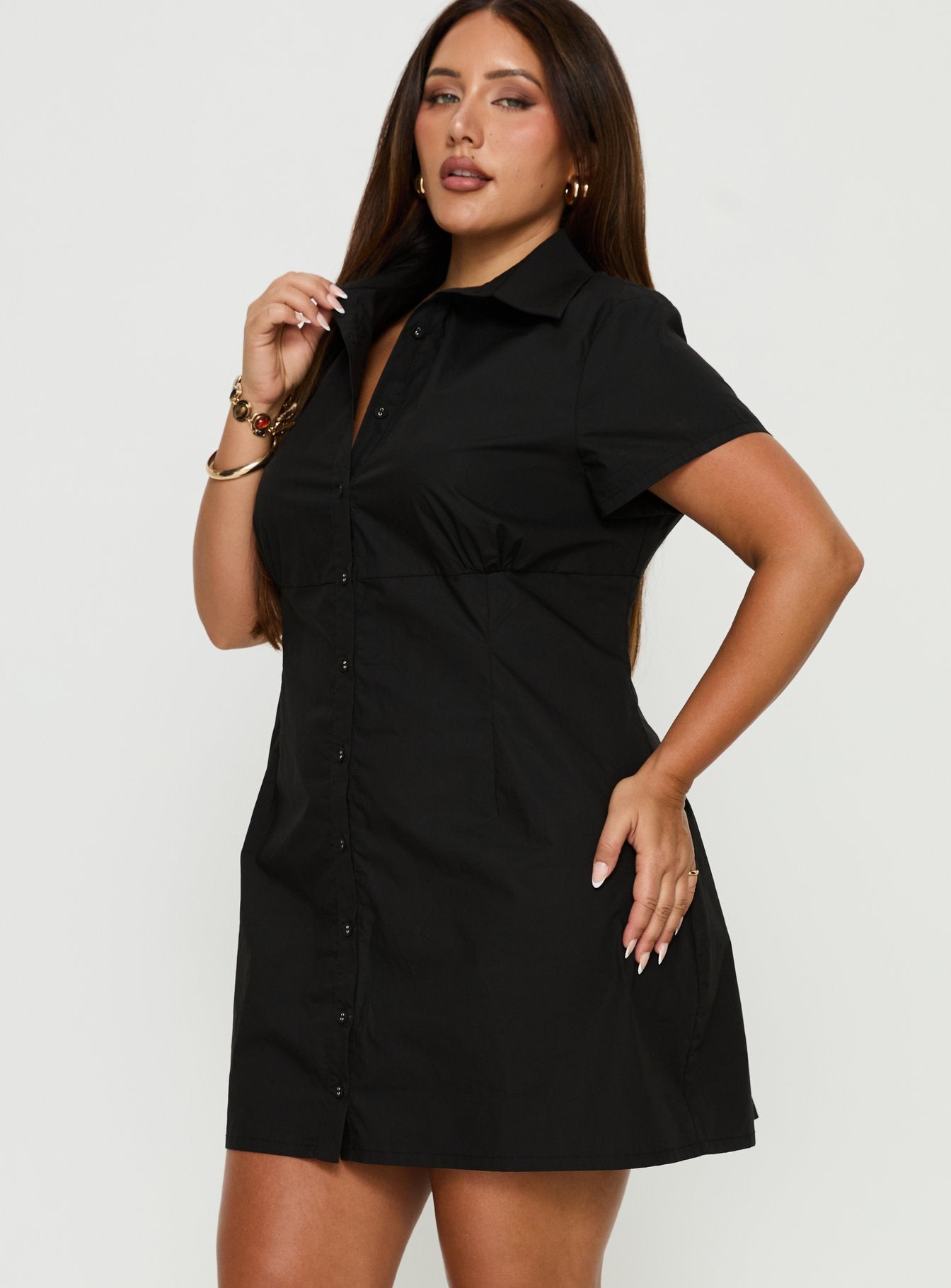 Motley Mini Dress Black Curve - Image 4