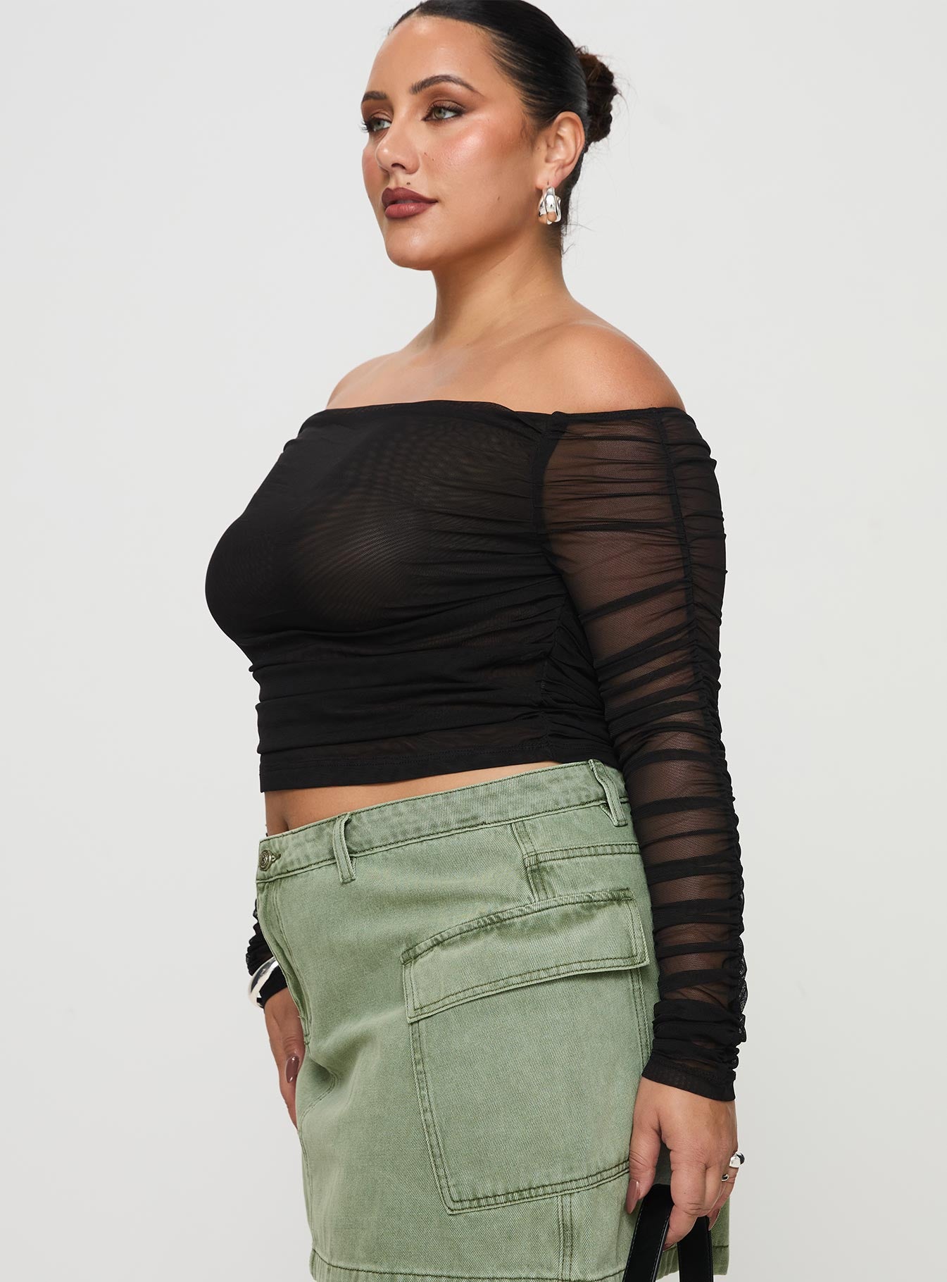 Hartford Off The Shoulder Top Black Curve - Image 4