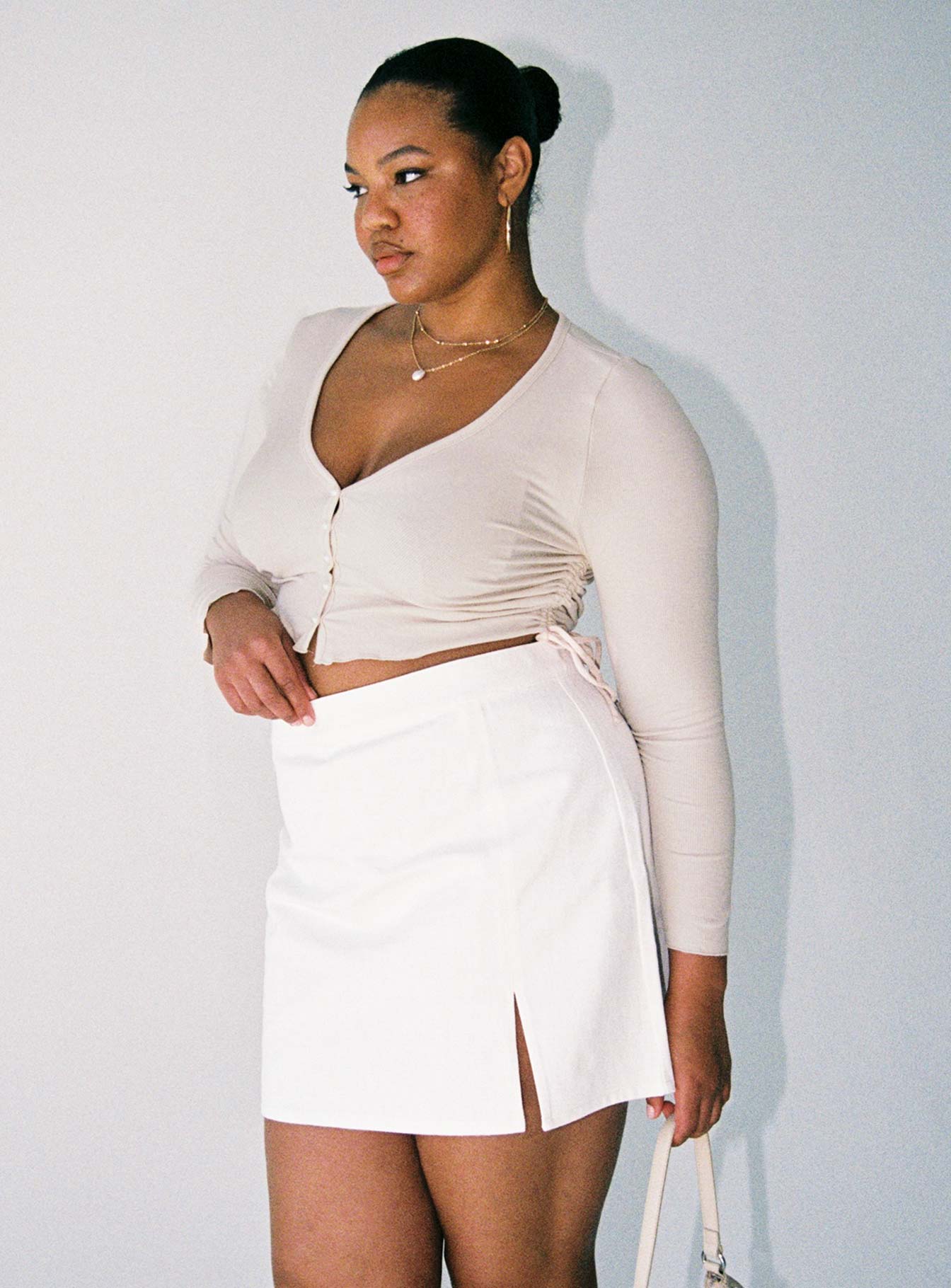 Madison Mini Skirt White Curve - Image 3