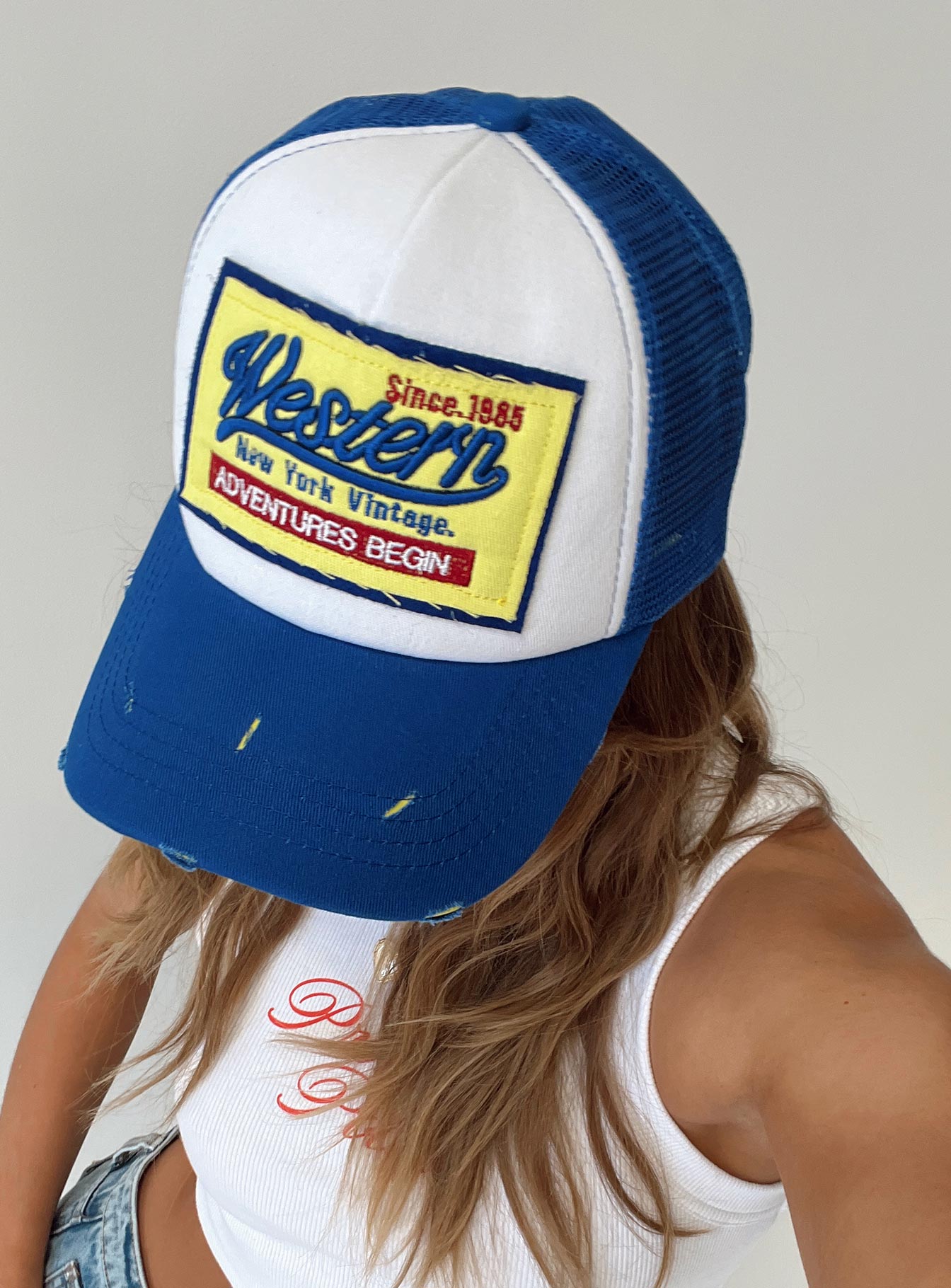 Adventures Trucker Hat Blue - Image 5
