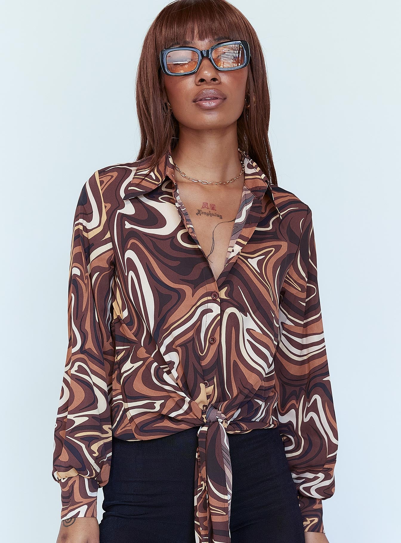 Vesna Shirt Brown - Image 3