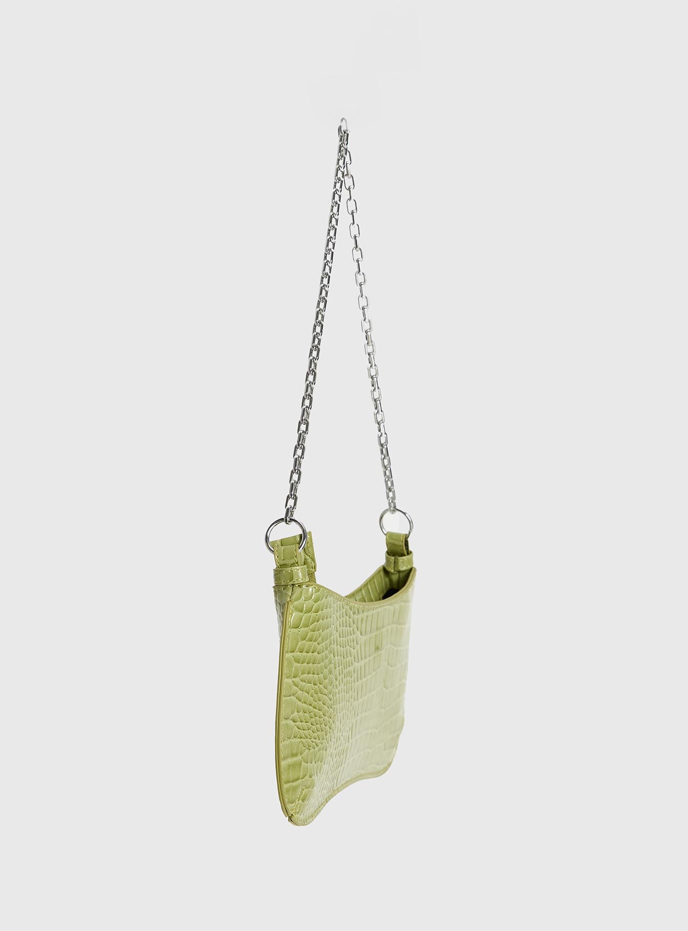 Gwynne Faux Leather Shoulder Bag Green - Image 4