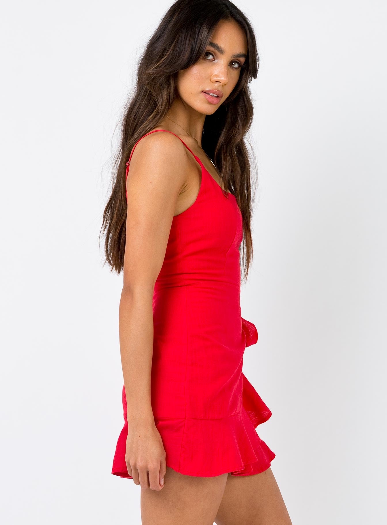 Love Lane Mini Dress Red - Image 4