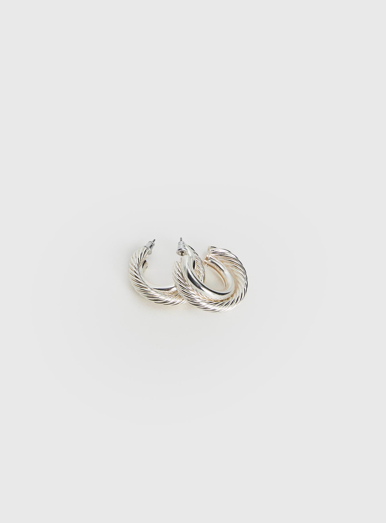 Aster Layered Hoops Silver - Image 4