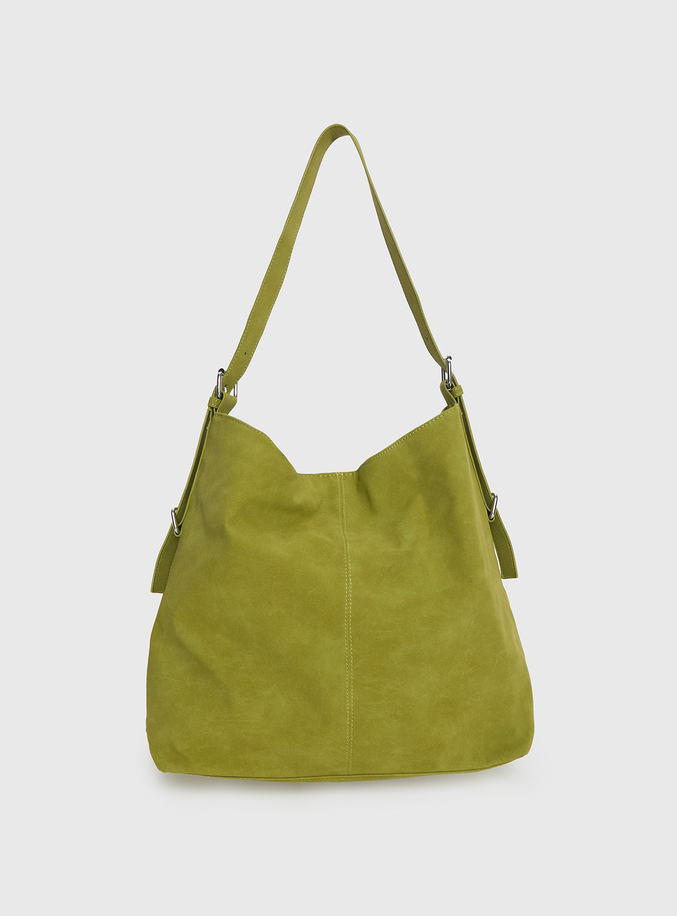 Bonus Points Faux Suede Shoulder Bag Green - Image 4