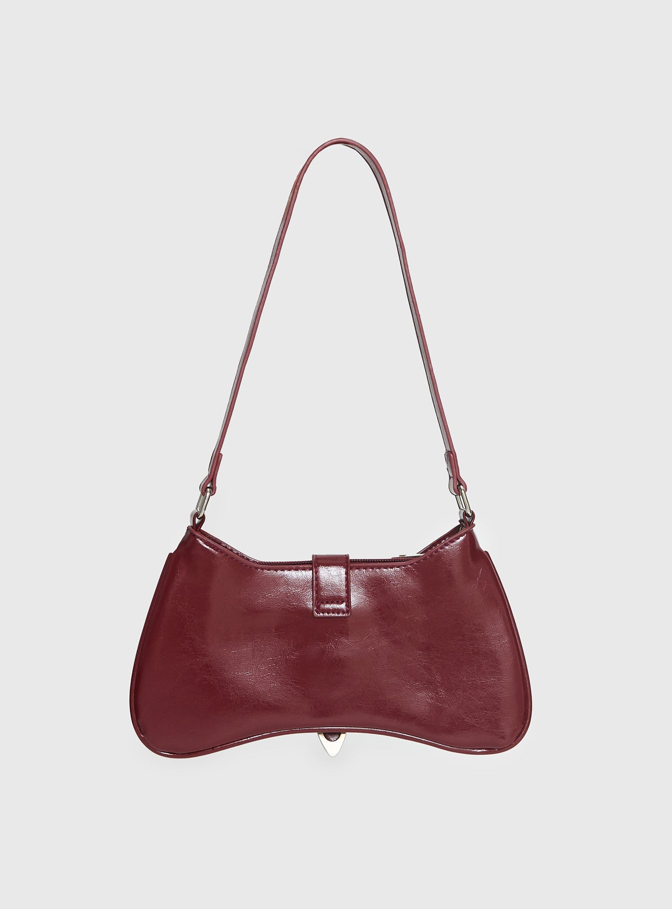 Crowd Pleaser Buckle Shoulder Bag Red - Image 4