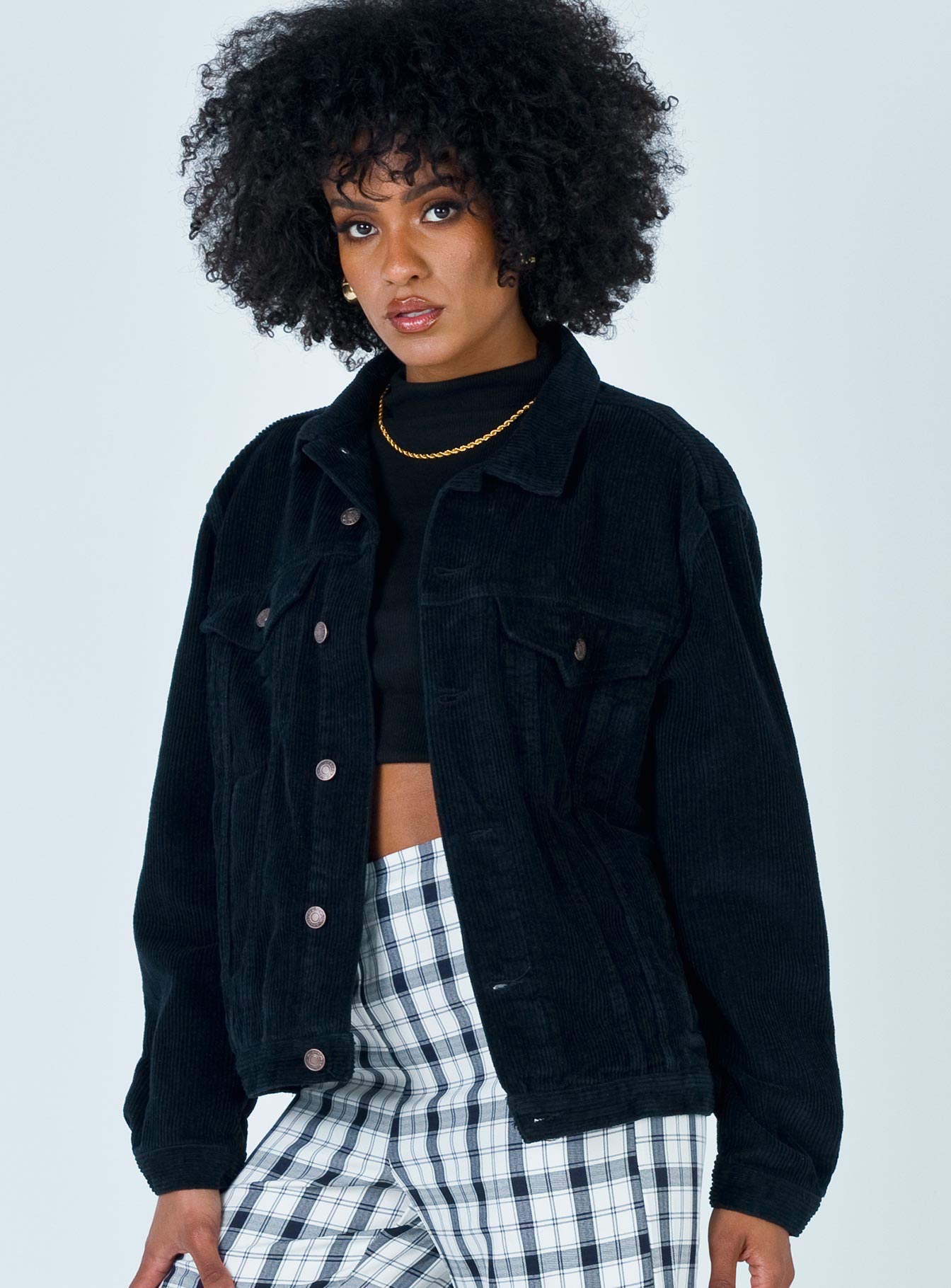 Western Cord Jacket Black - Image 4