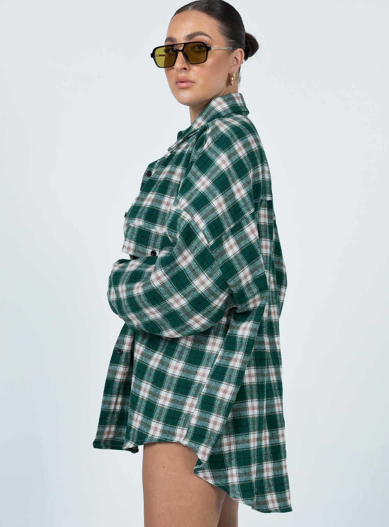 Ken Checkered Shirt Green - Image 5