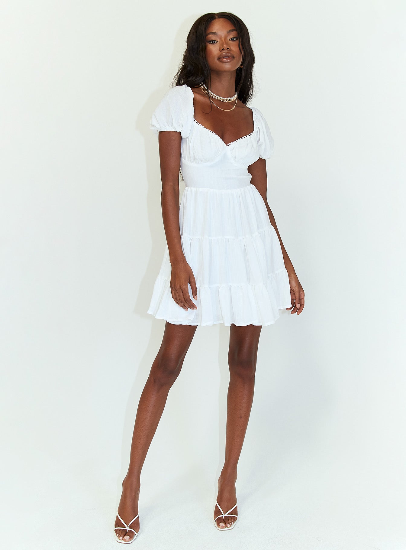 Danny Mini Dress White - Image 7