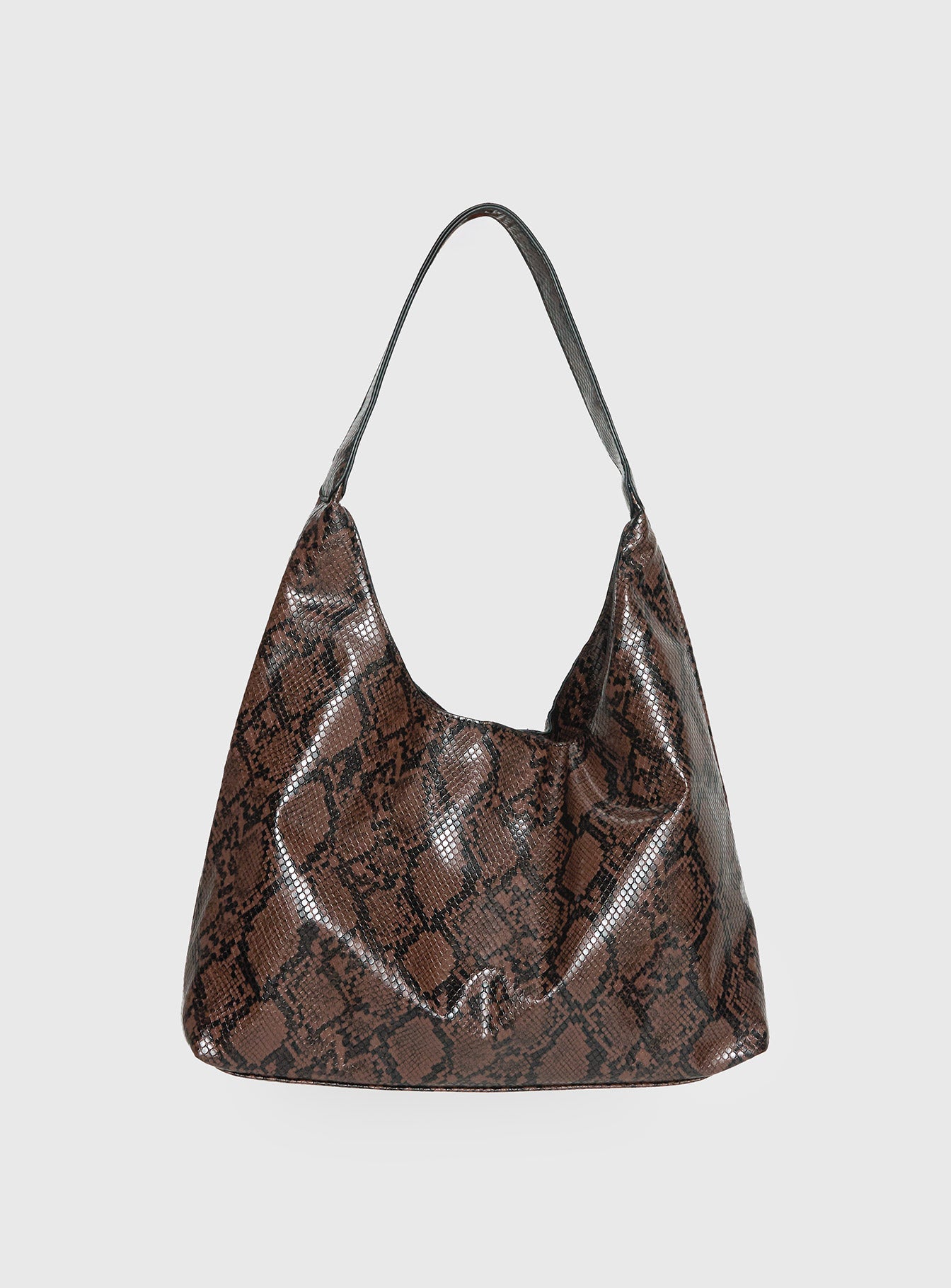 Peta & Jain Jami Slouch Bag Chocolate Snake - Image 4