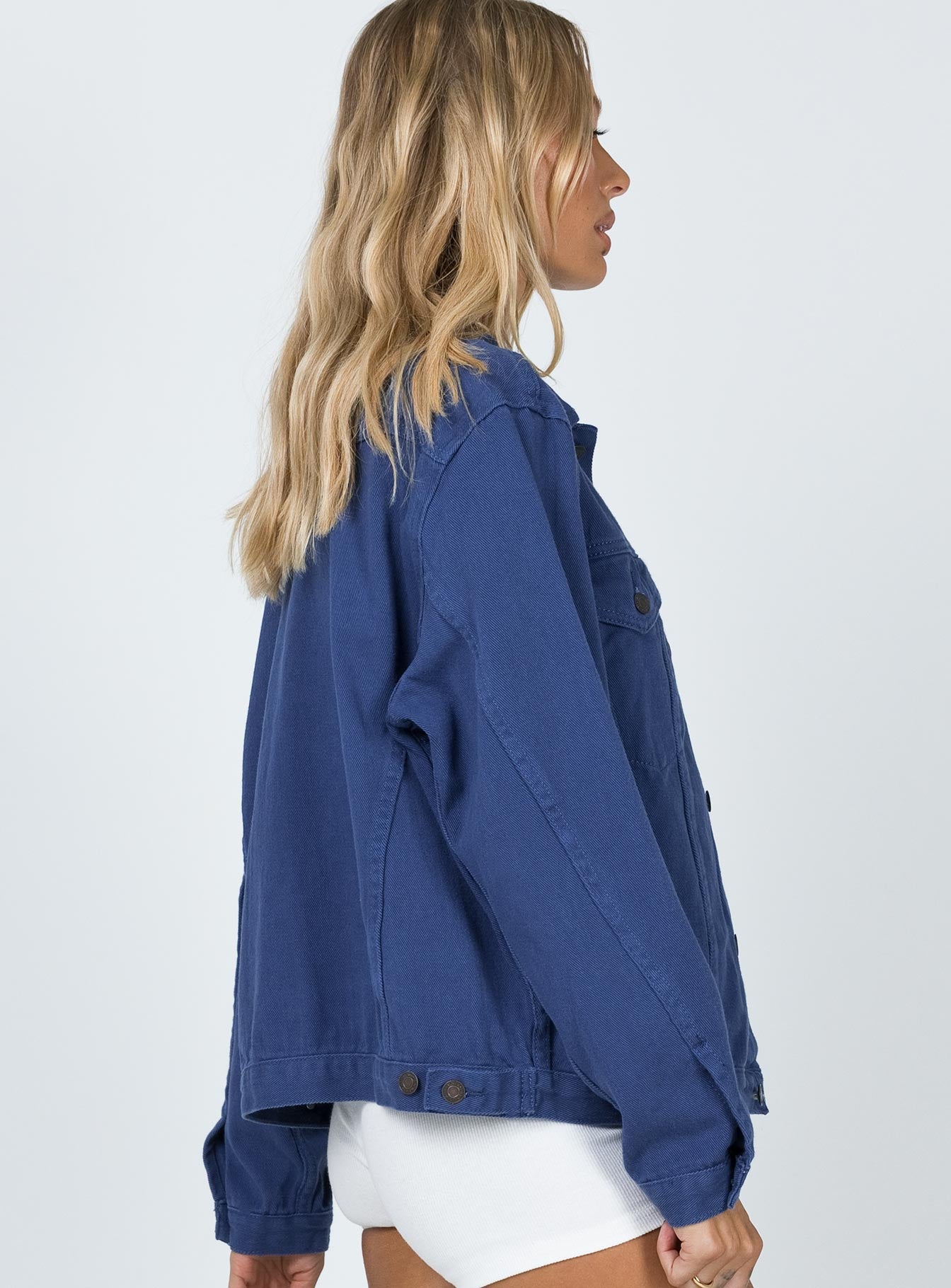 Western Denim Jacket Dark Blue - Image 5