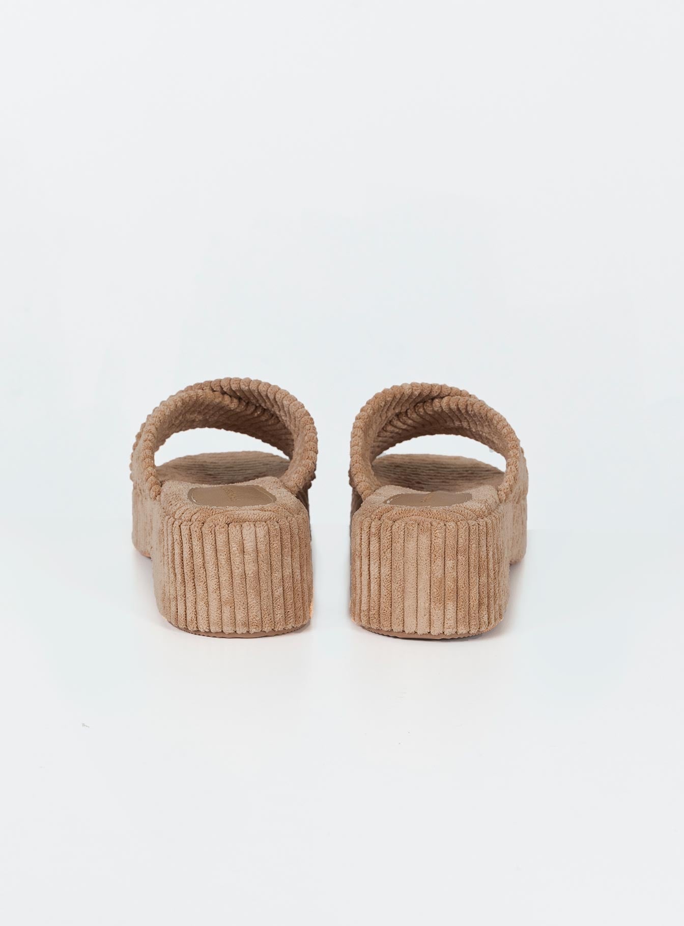 Kora Corduroy Sandals Beige - Image 4