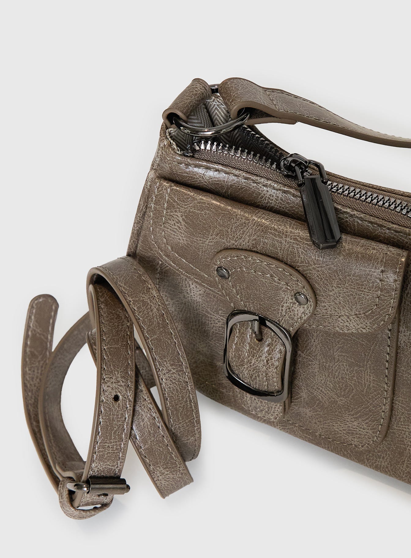 Jayalen Shoulder Bag Washed Grey - Image 4