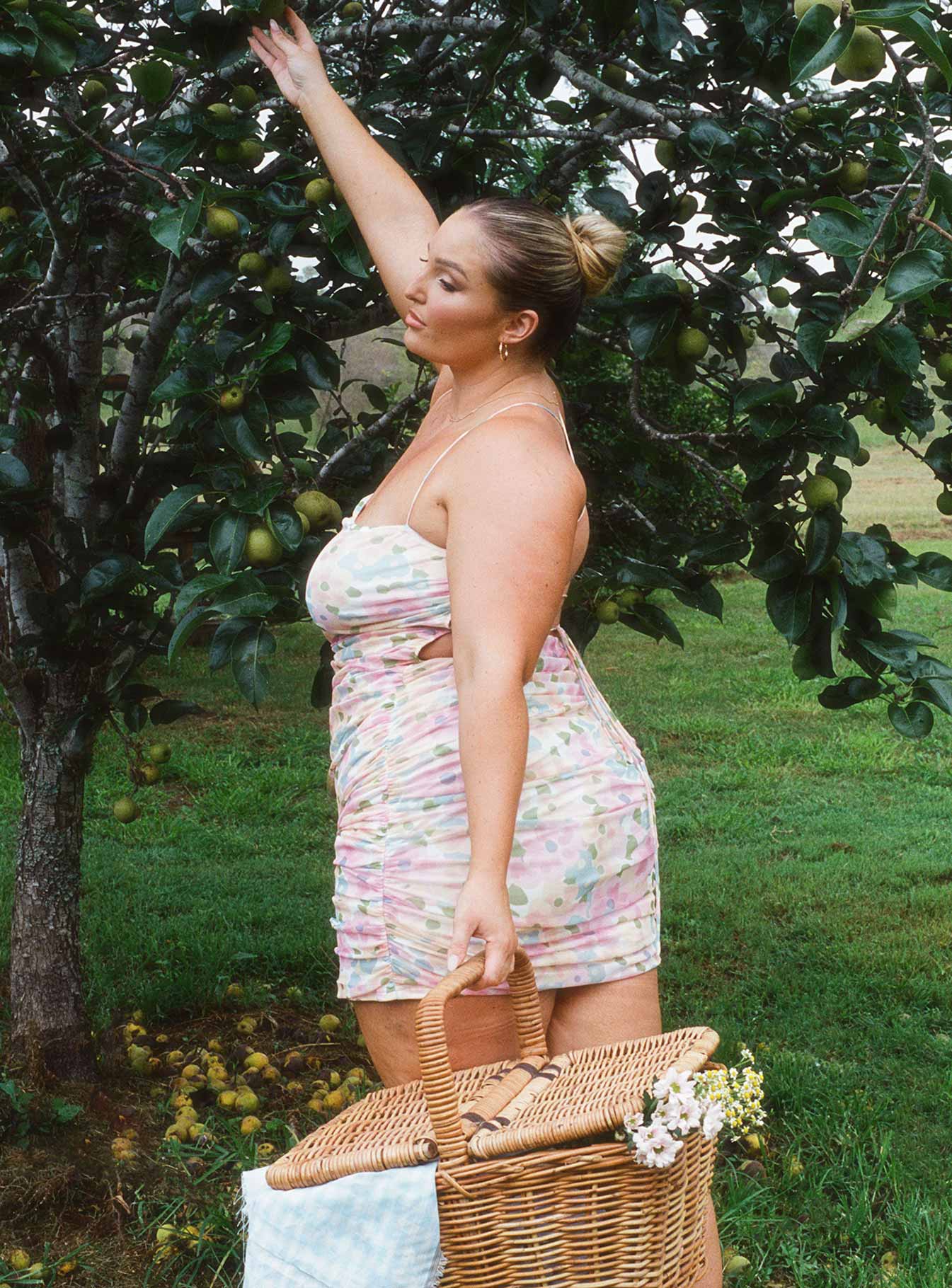 Hopeless Romantic Mesh Ruched Mini Dress Multi Curve - Image 3