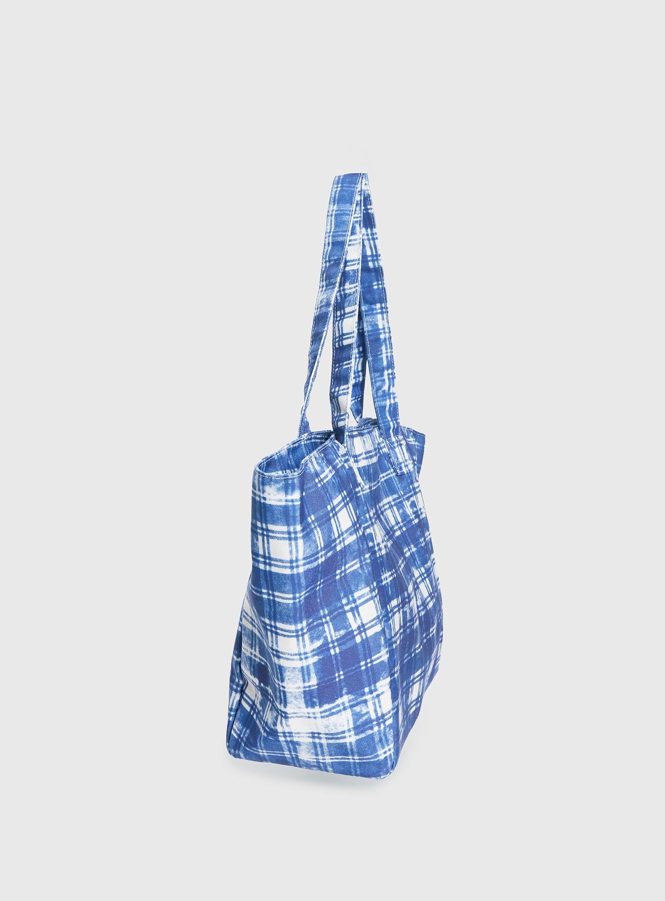 Lost Souls Tote Bag Blue Check - Image 4