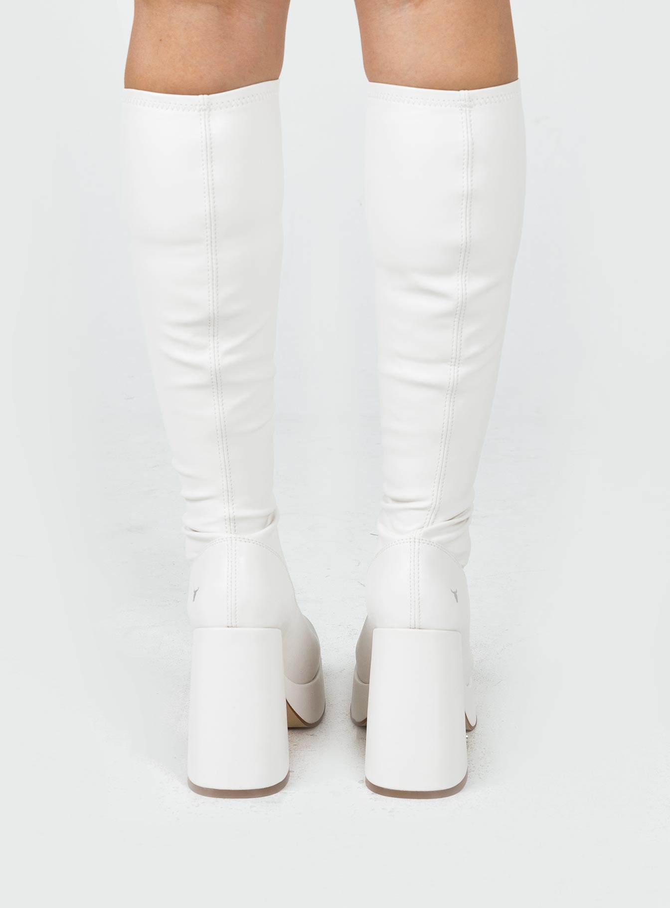 Windsor Smith Highkey Platform Knee High Boots Snow - Image 4