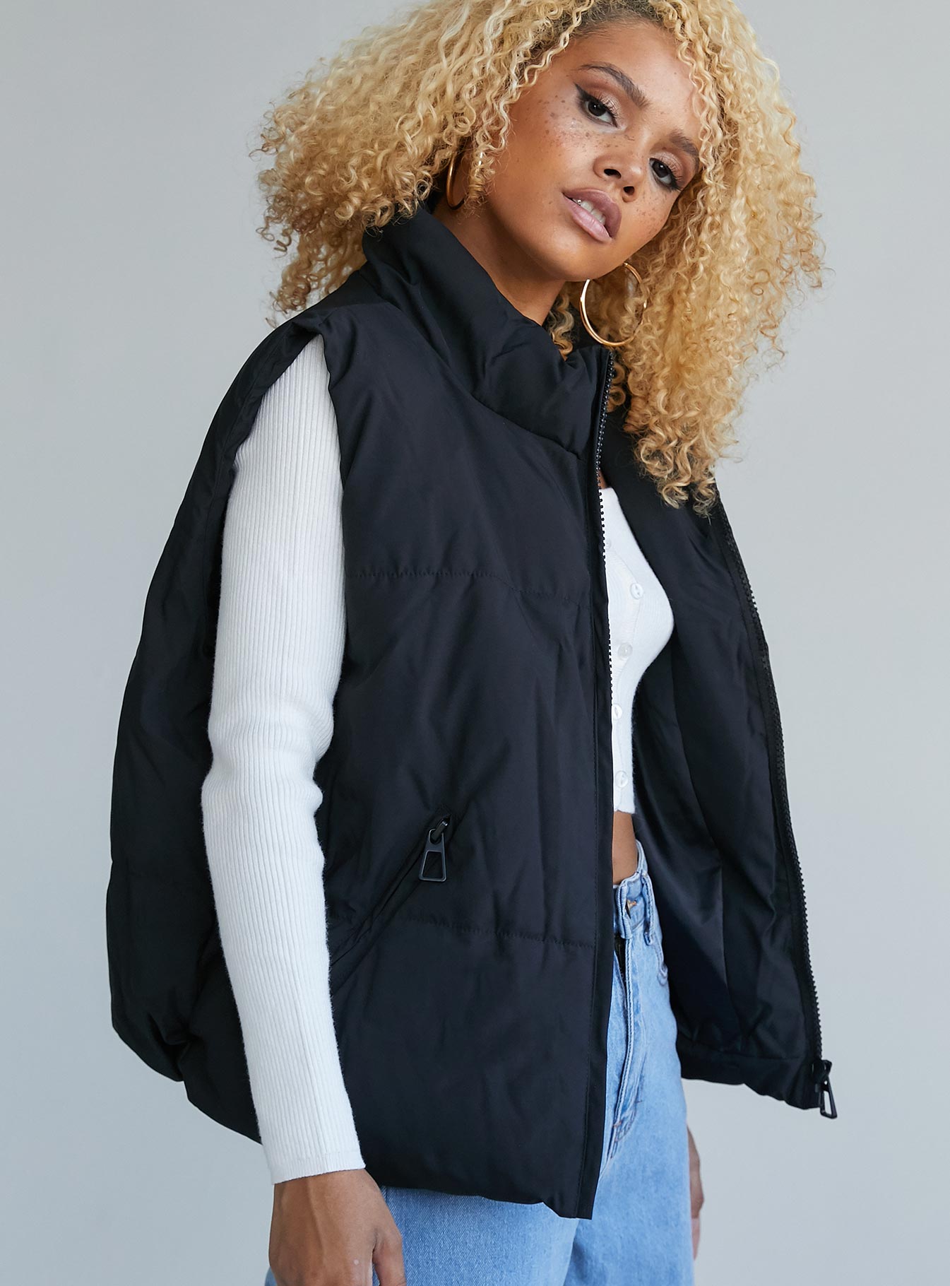 Haiden Puffer Vest Black - Image 3