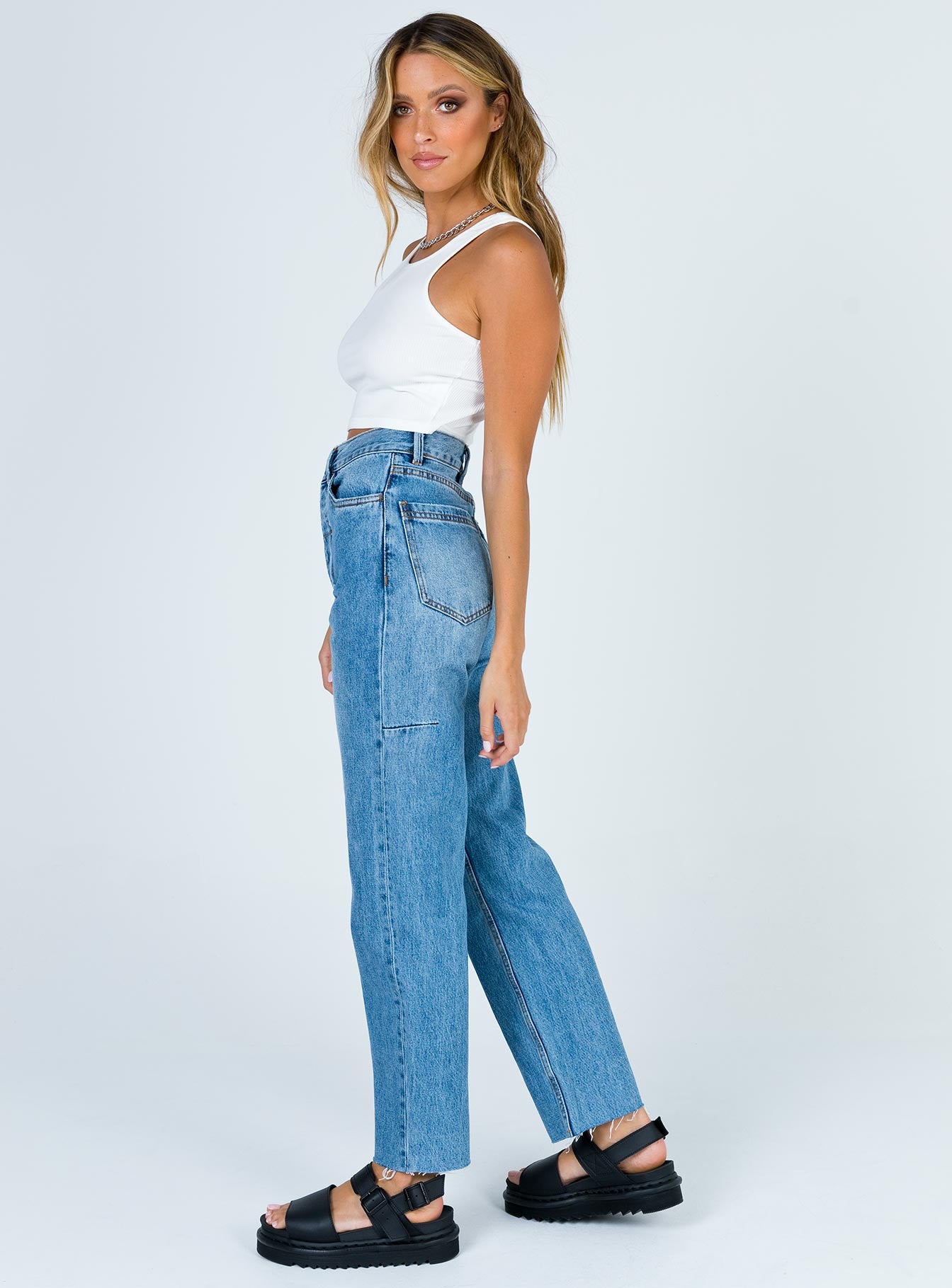 Thrills Paige Jean Trucker Blue - Image 3