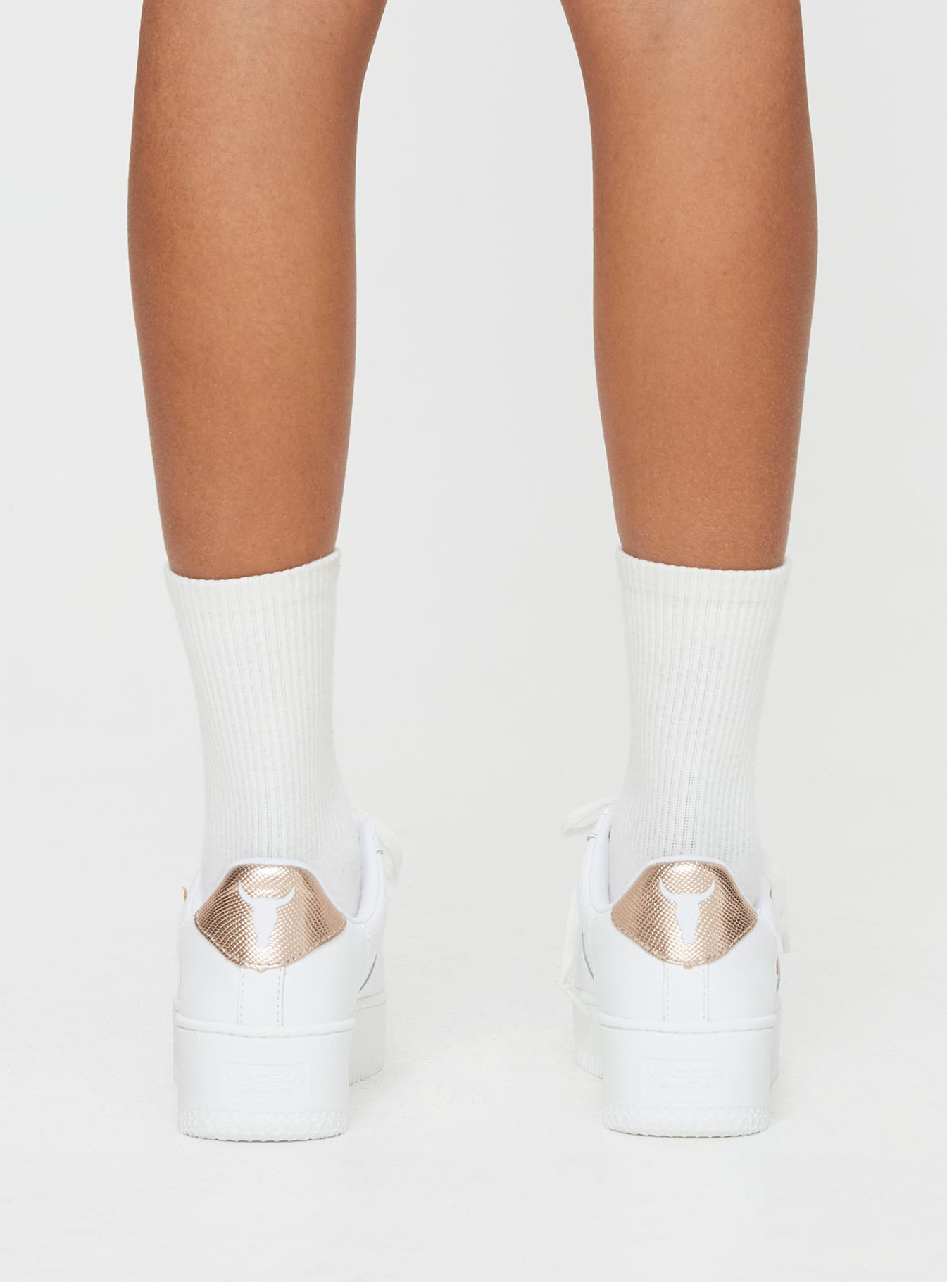 Windsor Smith Recharge Sneakers White / Rose Gold Reptile - Image 4