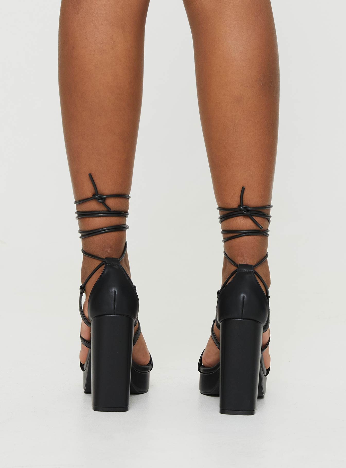 Mallard Strappy Heels Black - Image 4