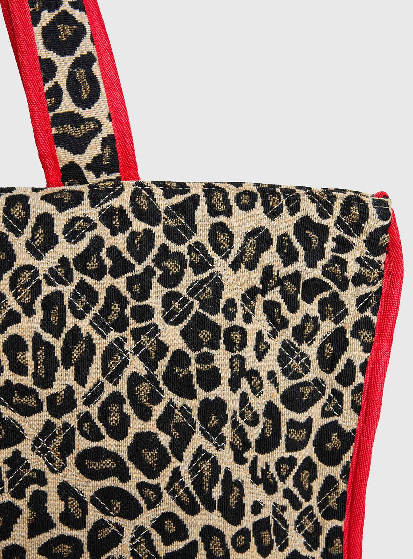 Jovie Tote Bag Leopard / Red - Image 4