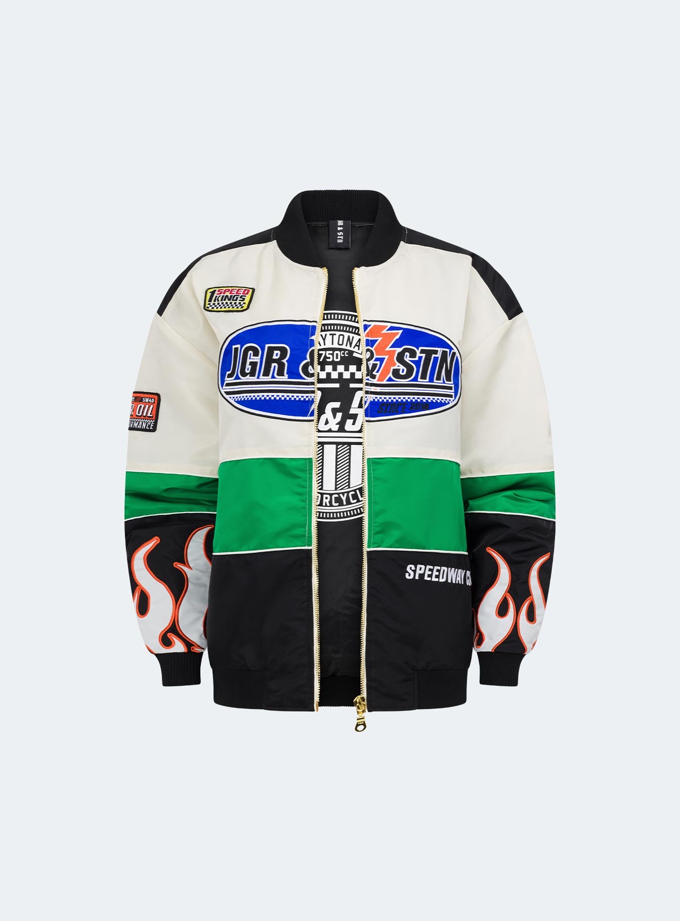 JGR & STN Axel Moto Jacket Ivory / Black - Image 13