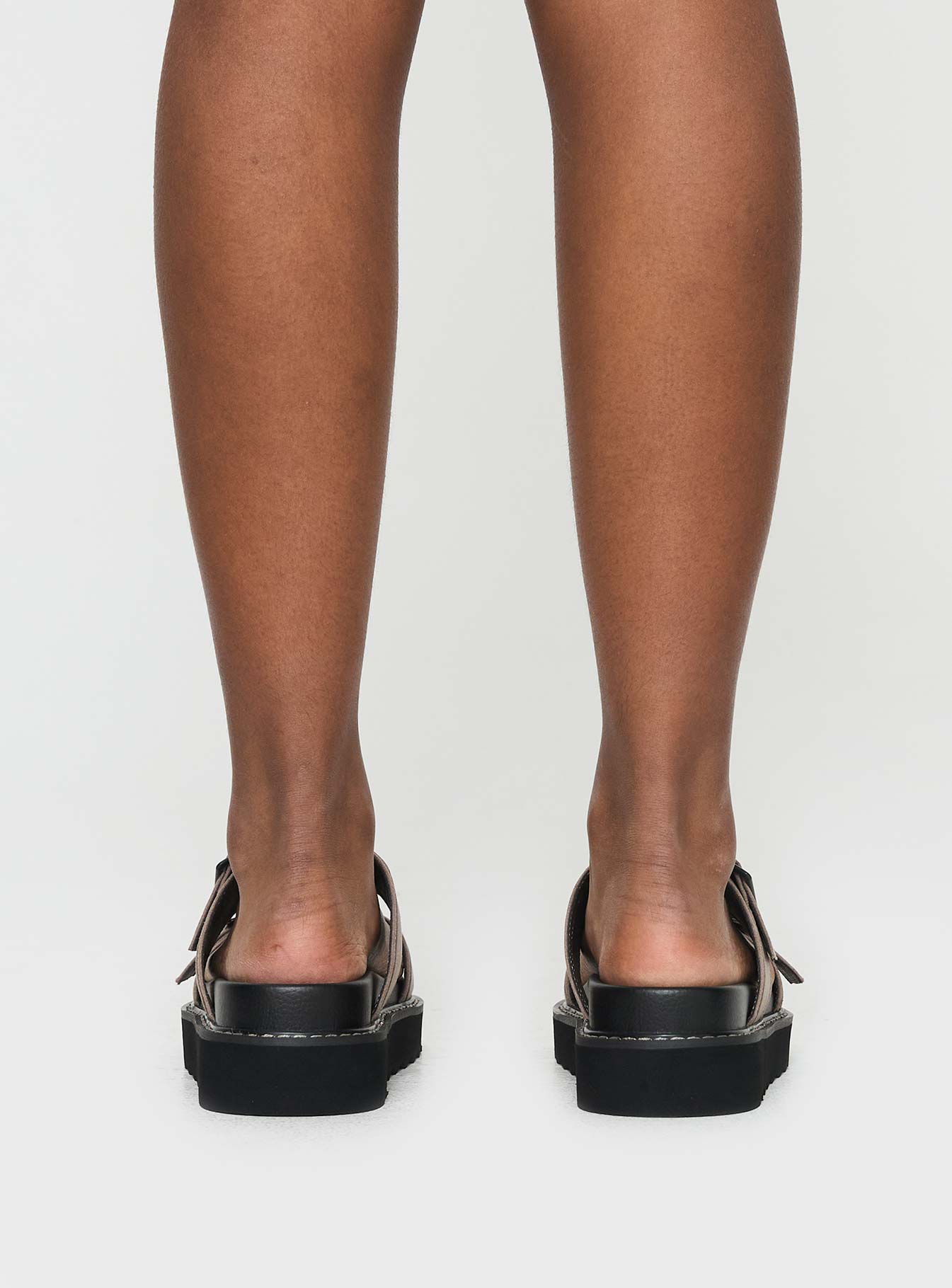 Ma Belle Sandals Faux Suede Taupe - Image 4