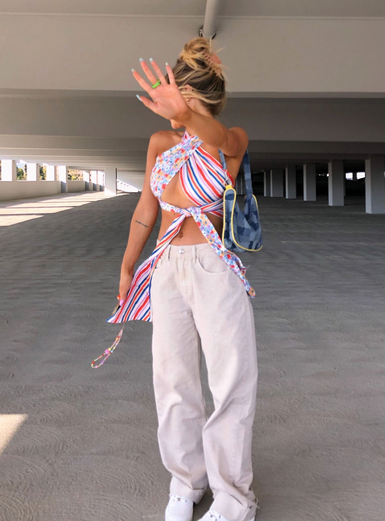 Cheerful Denim Jeans Cream - Image 3