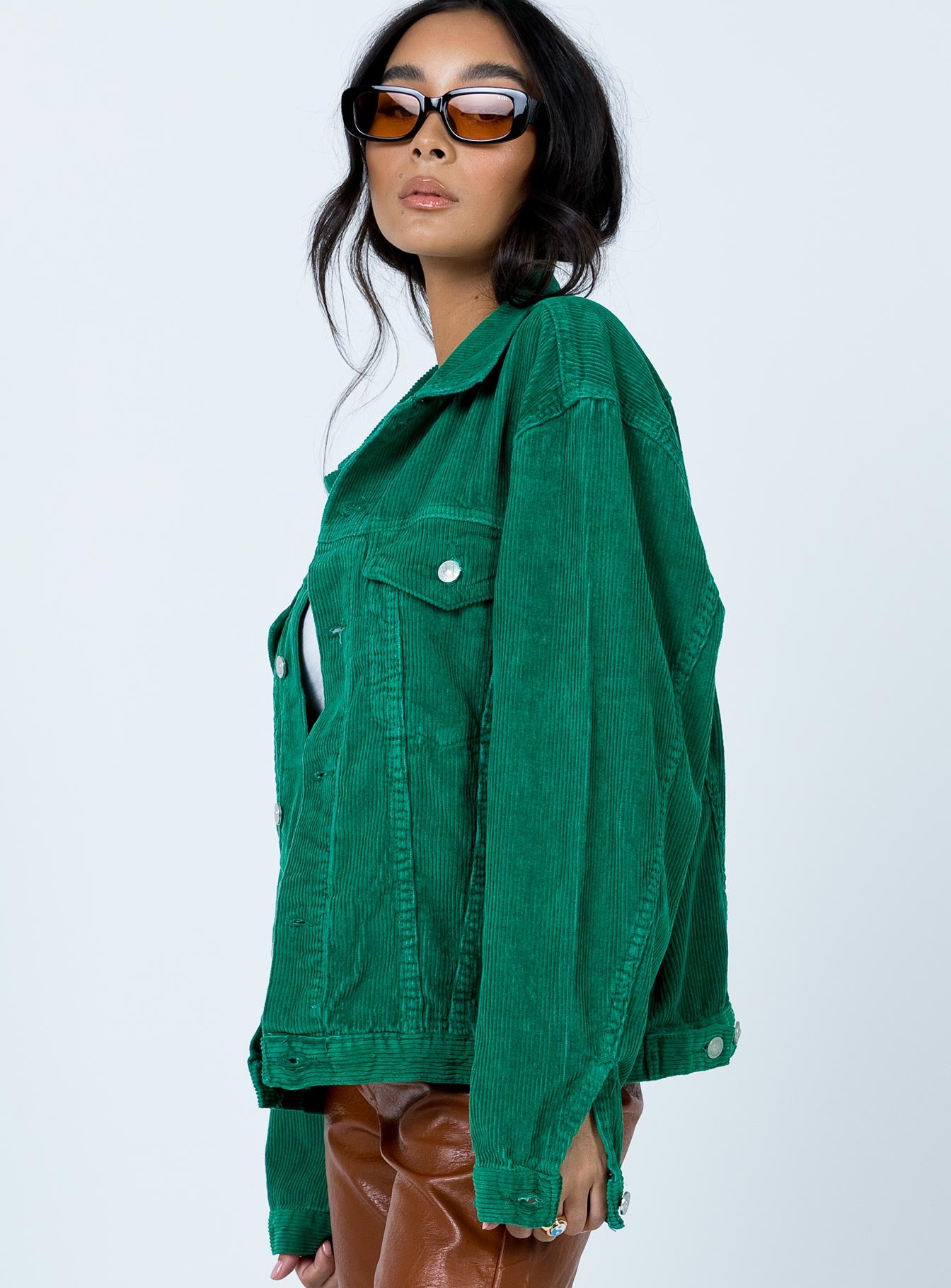 Western Cord Jacket Forest Green - Image 3