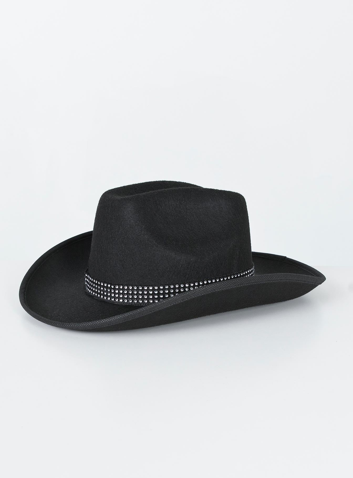 Rissell Rhinestone Cowboy Hat Black - Image 3