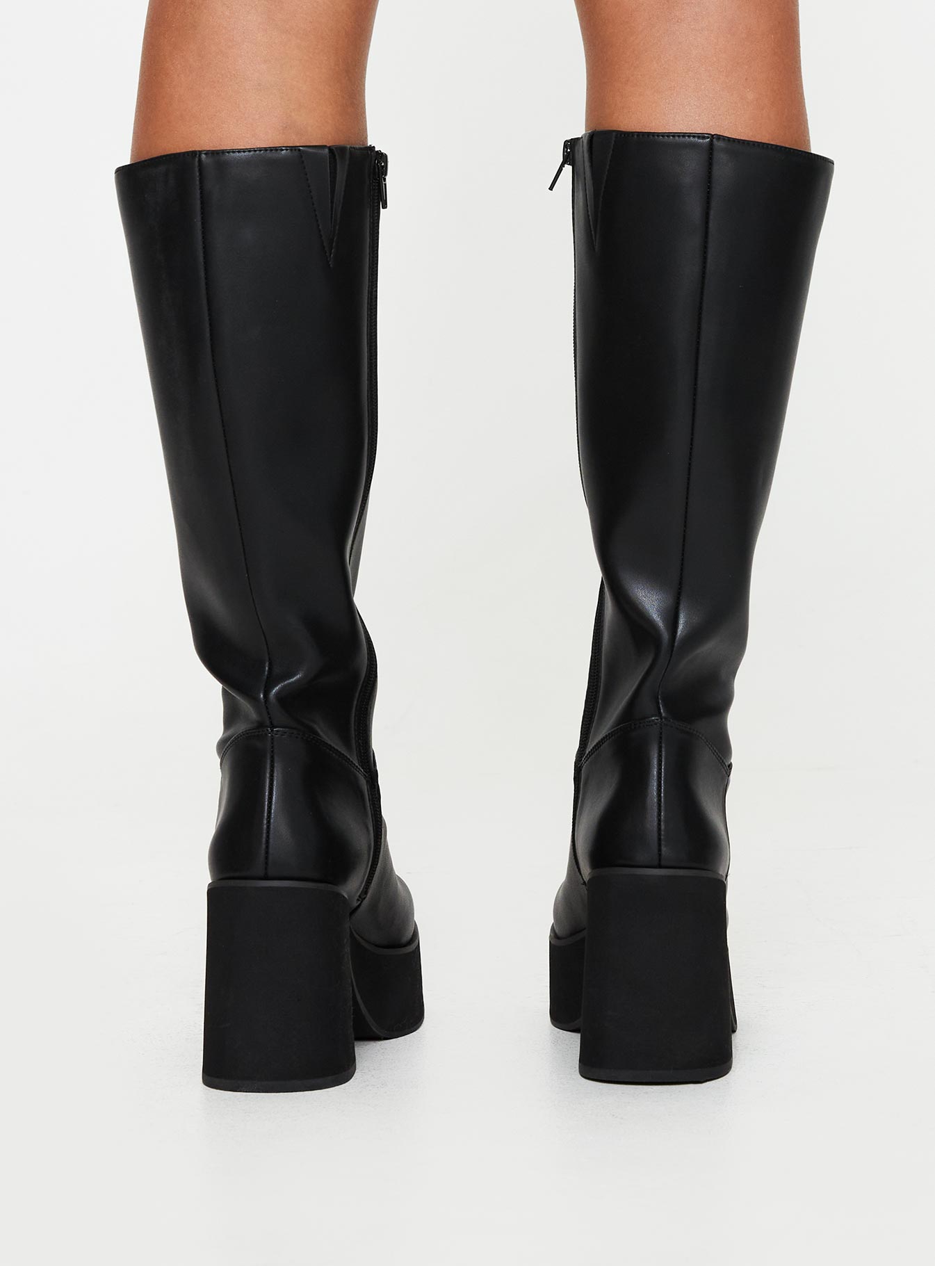 Moxie Knee High Boots Black - Image 4