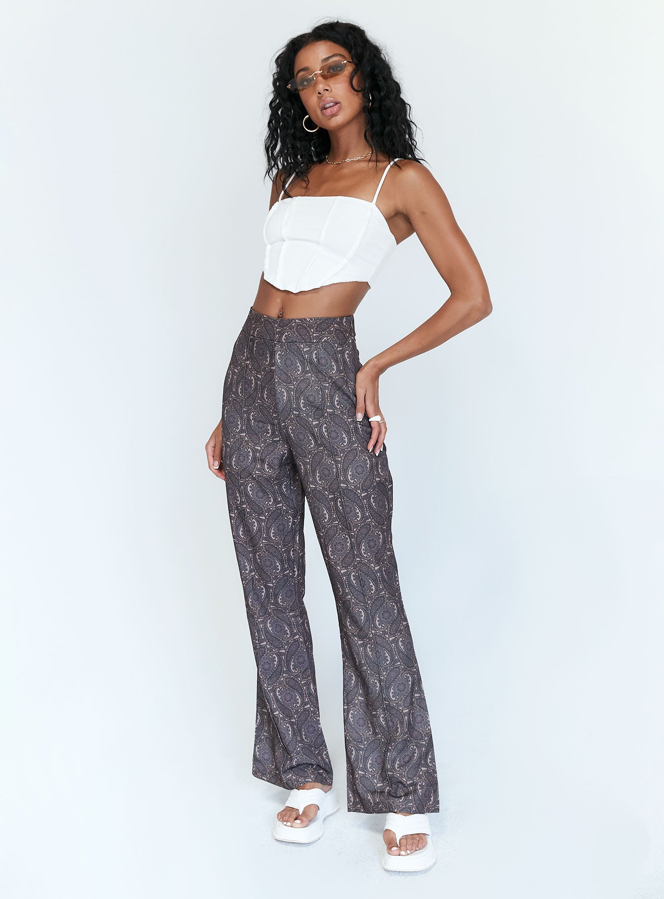 Jensen Paisely Pants Brown - Image 3