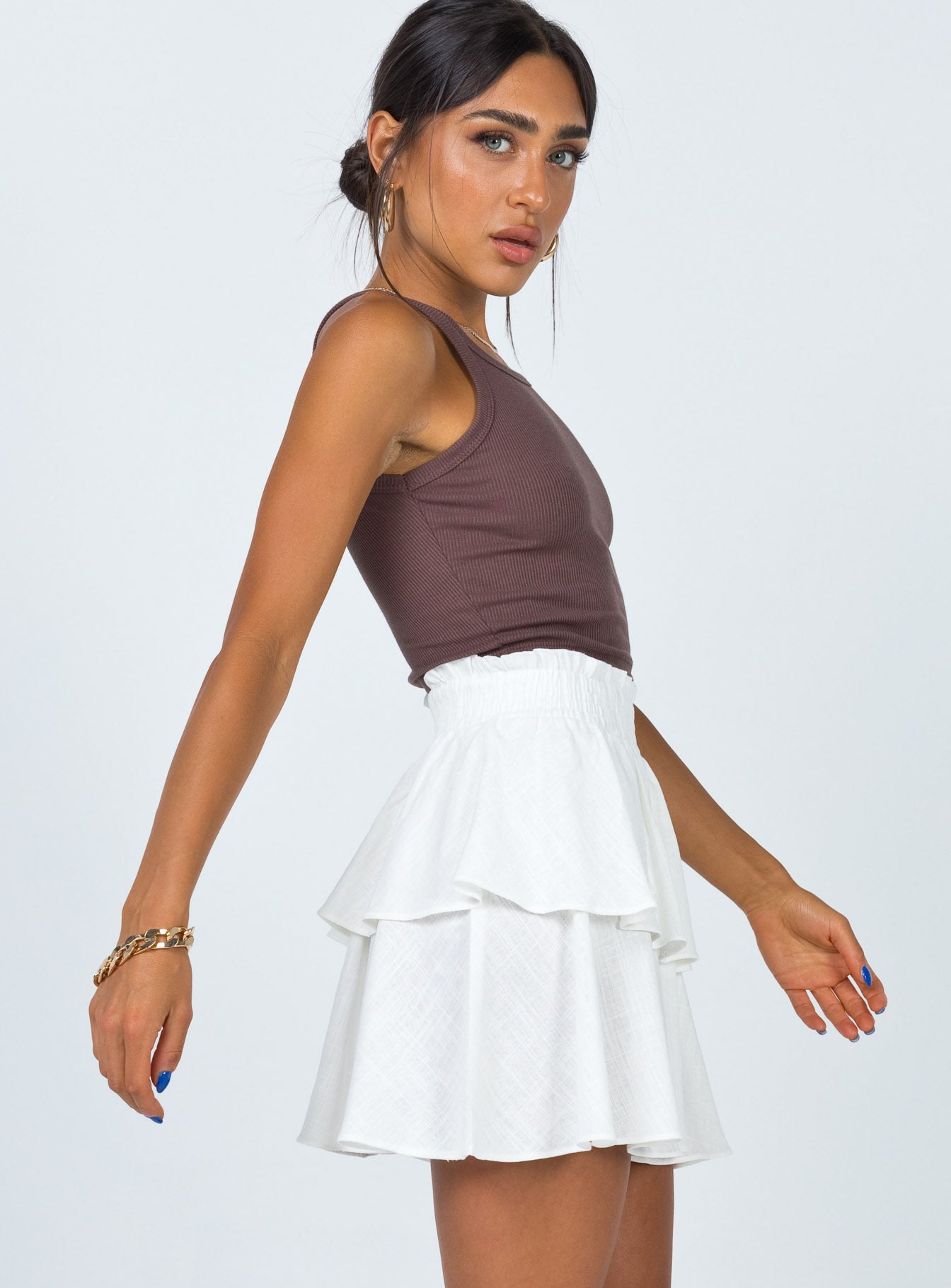 Greta Mini Skirt Off White - Image 4