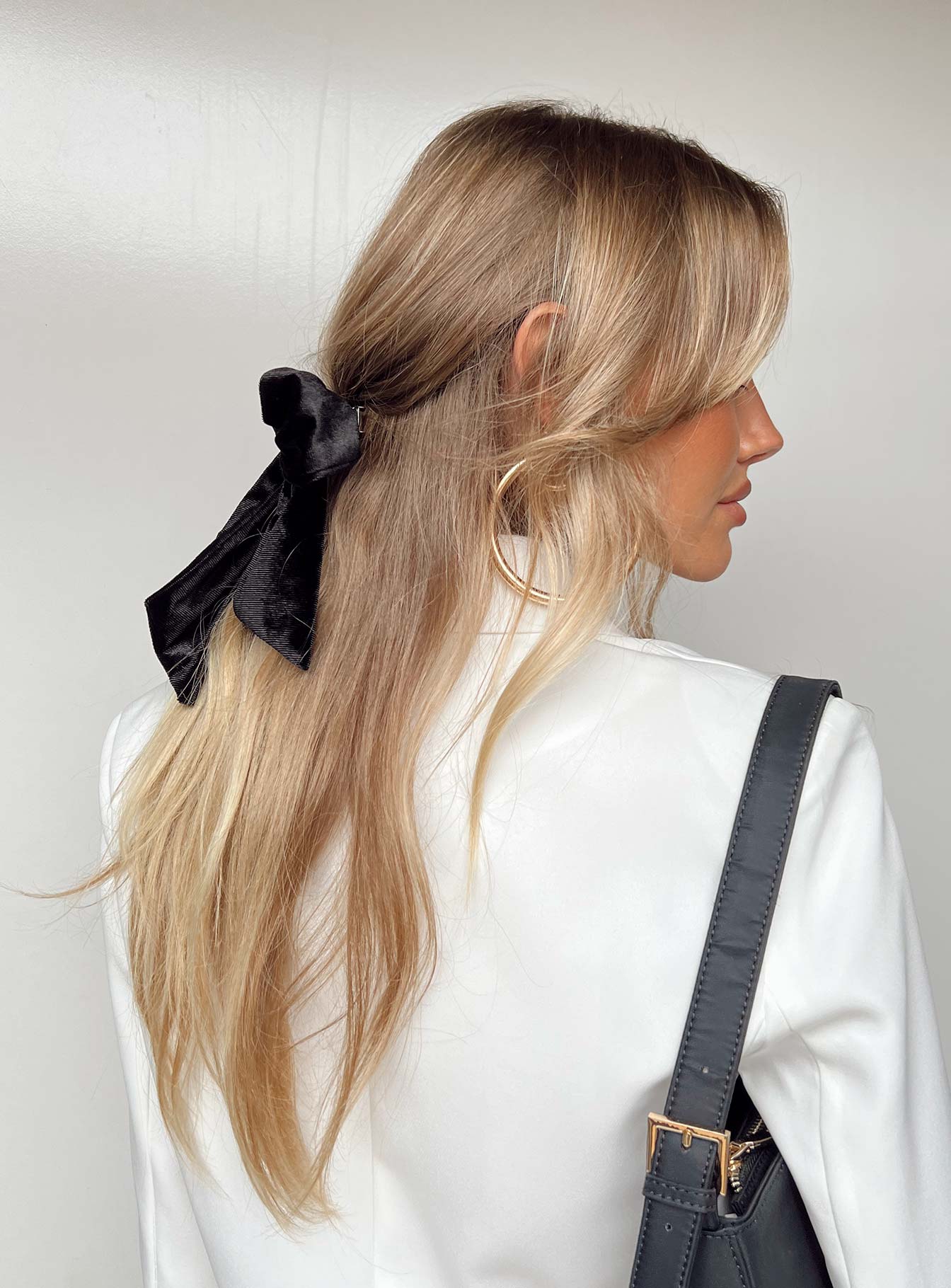 Dover Velvet Bow Hair Clip Black - Image 5