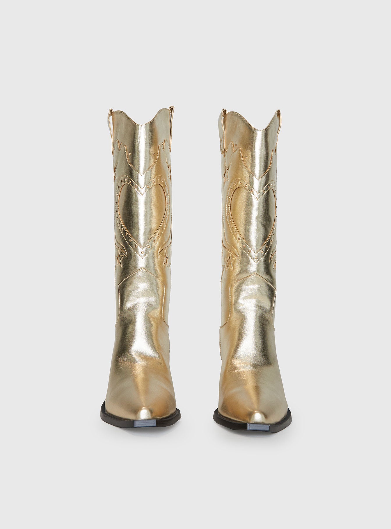 Billini Everlyn Cowboys Boots Gold Metallic - Image 4