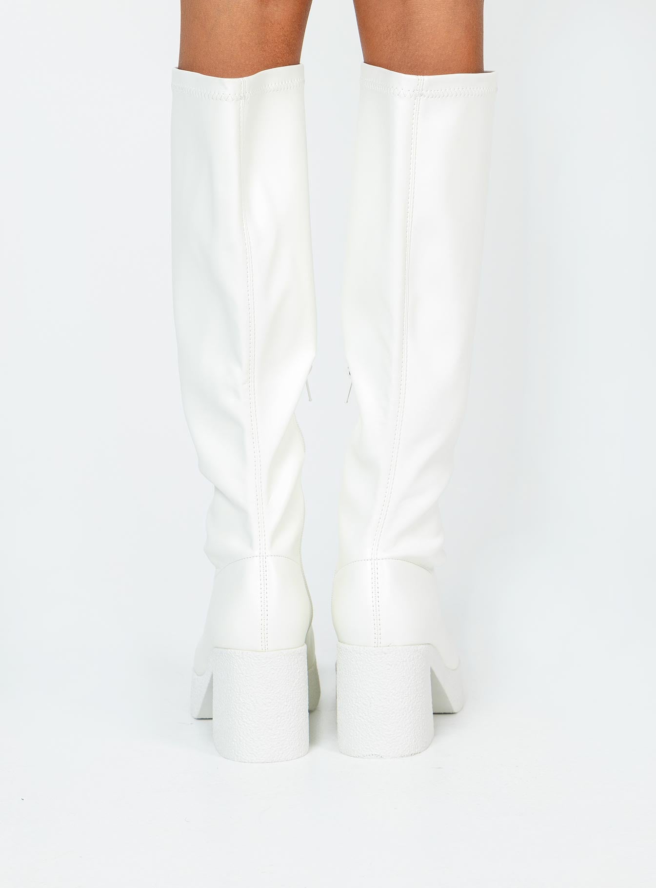 Westcott Knee High Boots White - Image 4