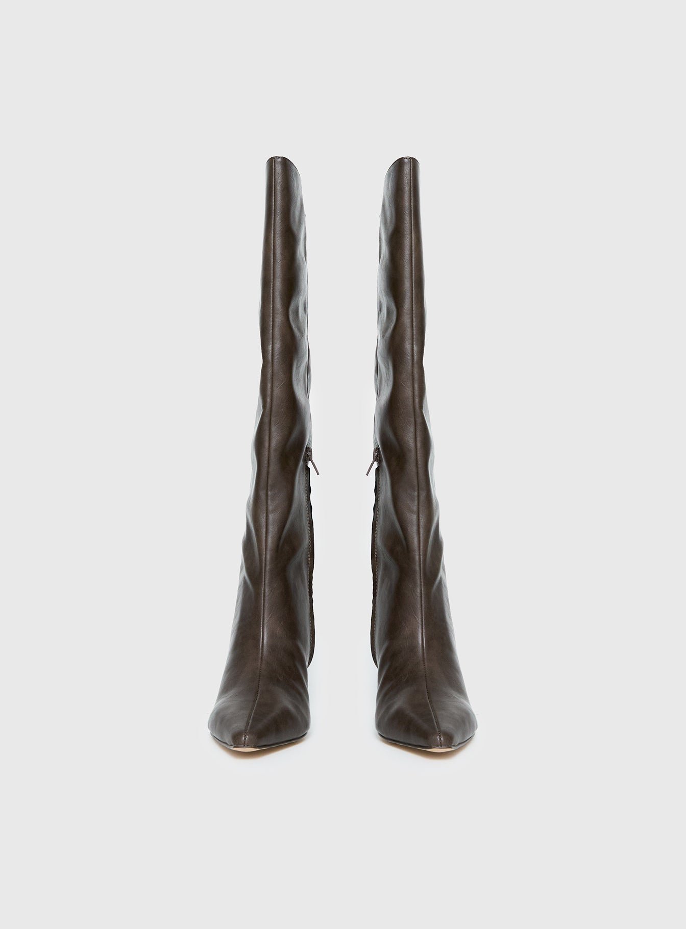 Aminah Knee High Boots Charcoal - Image 4