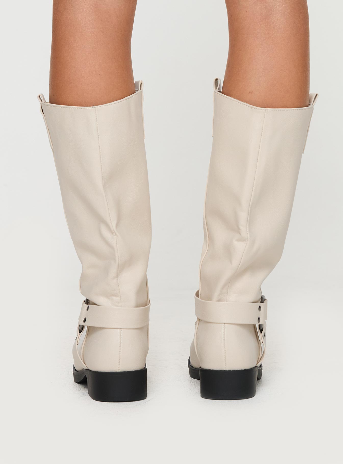 Wrecked Western Boots Cream - Image 4