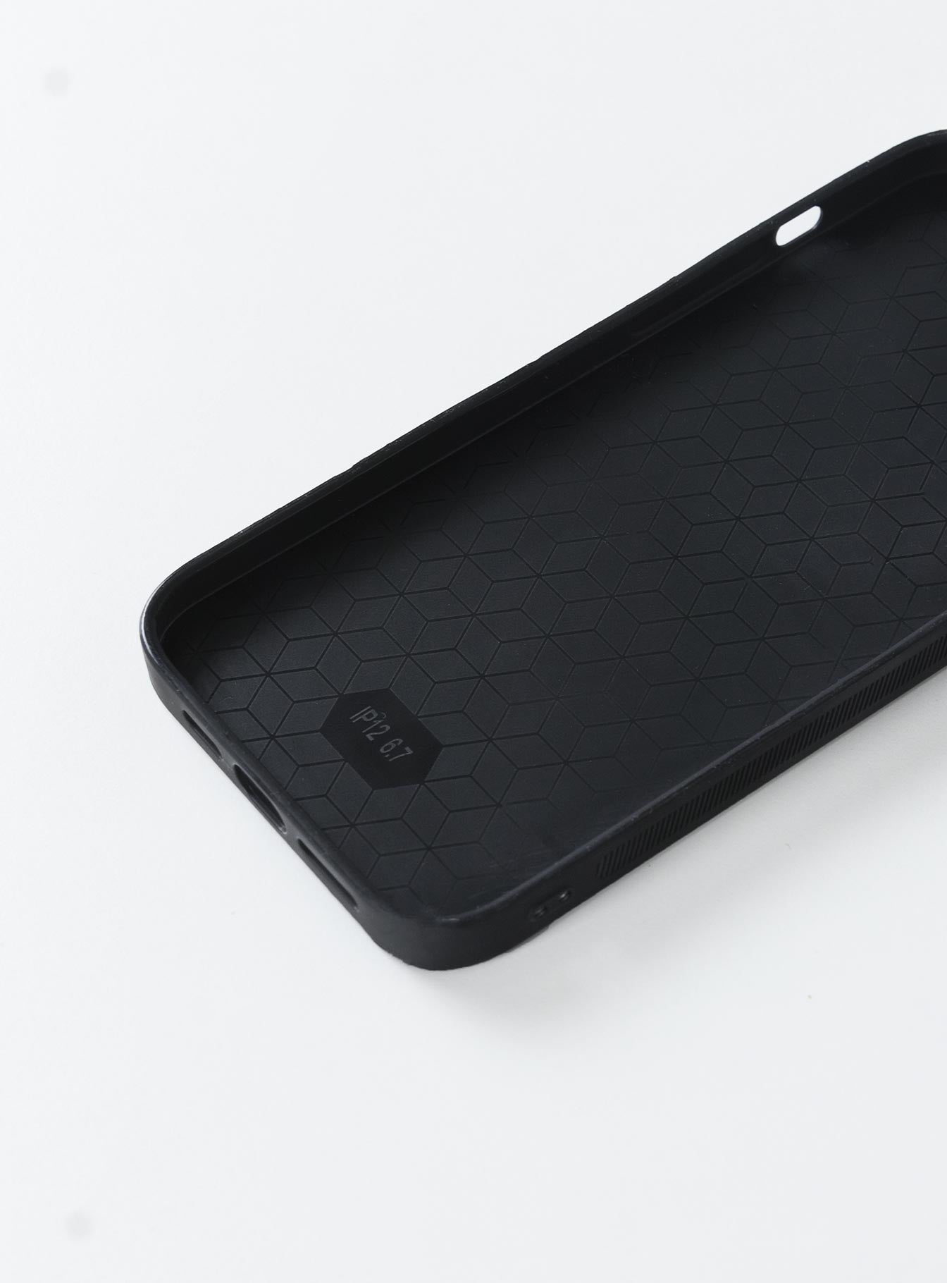 Avenue Check Textured iPhone Case Green / White - Image 5