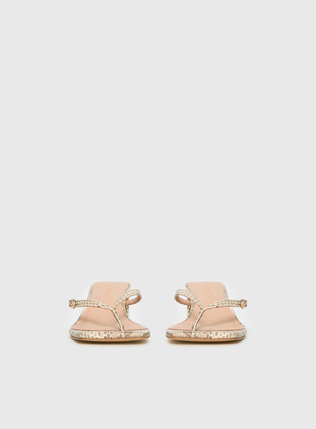 Veyla Square Toe Thong Heels Snake - Image 4