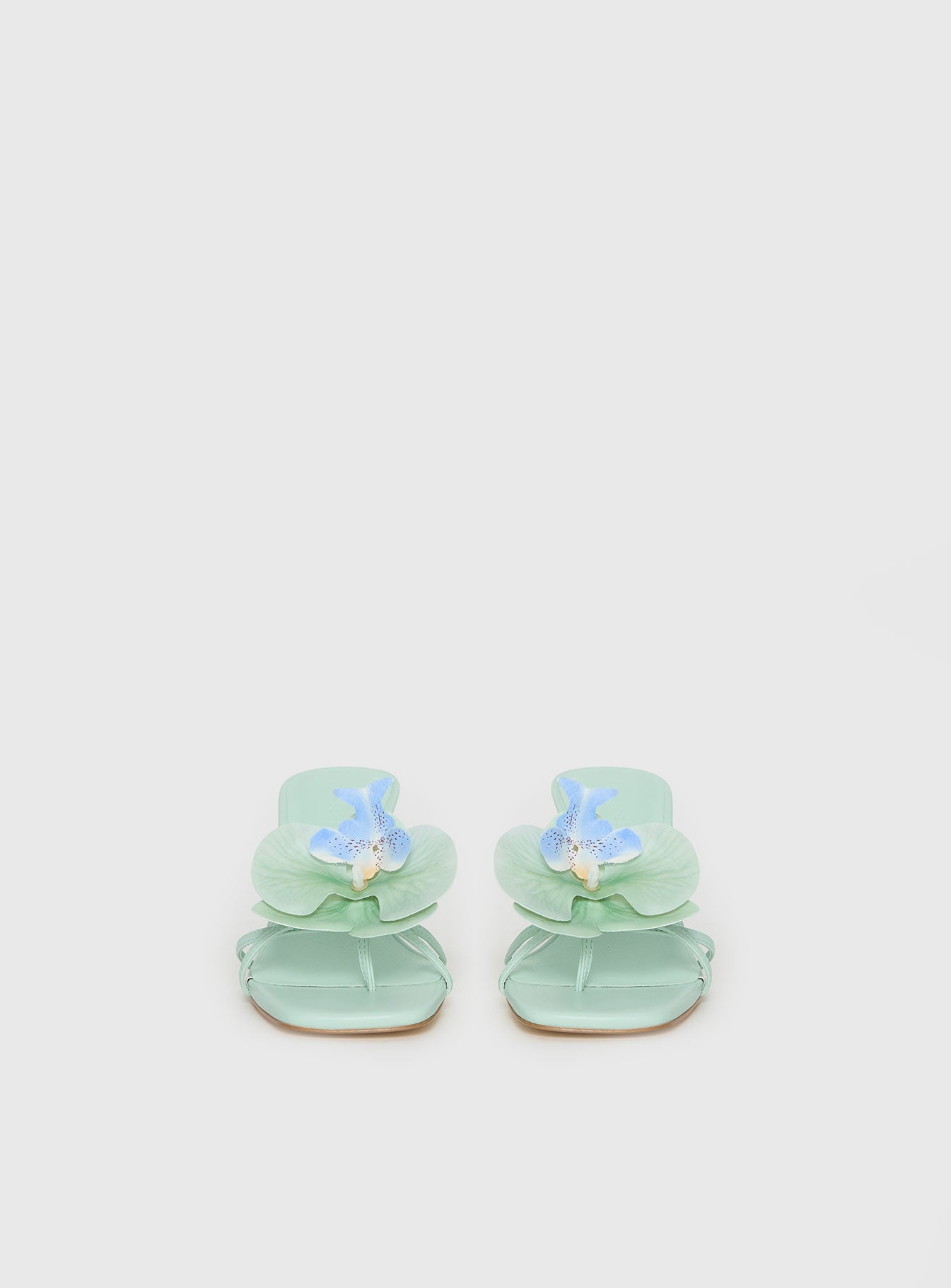 Azira Flower Detail Heels Blue - Image 4