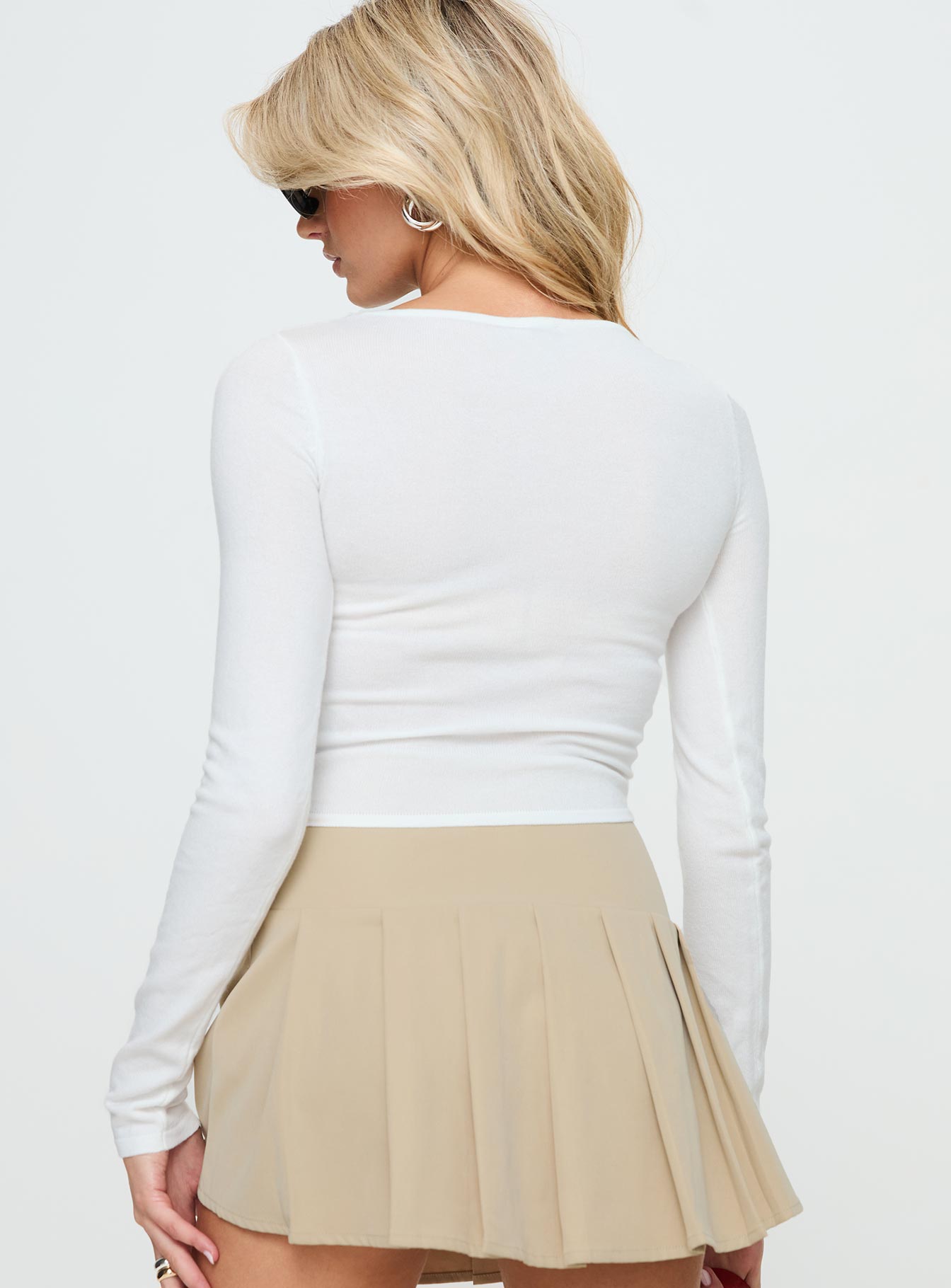 Whitford Long Sleeve Top White - Image 5