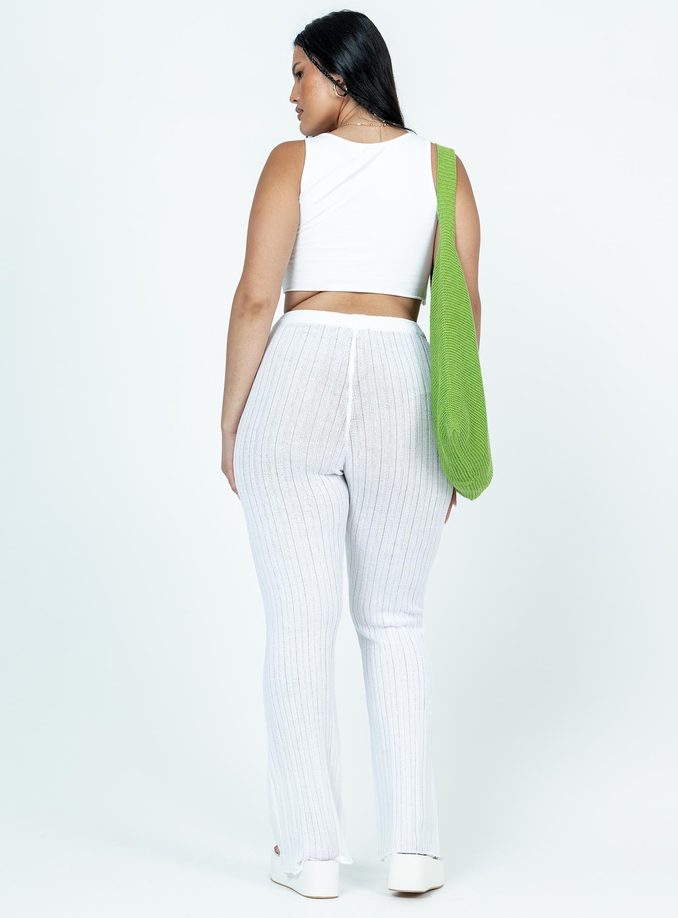 Santorini Knit Pant Ivory - Image 5