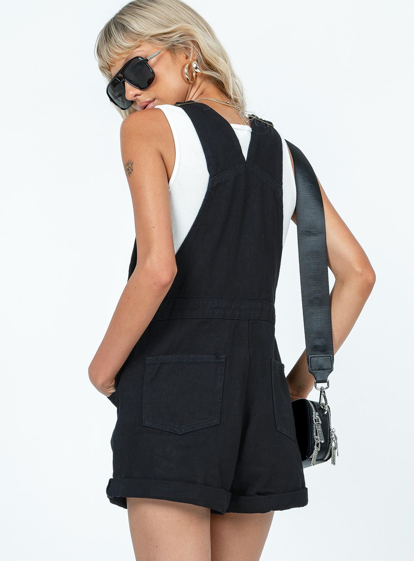 Kacey Short Overalls Black - Image 5