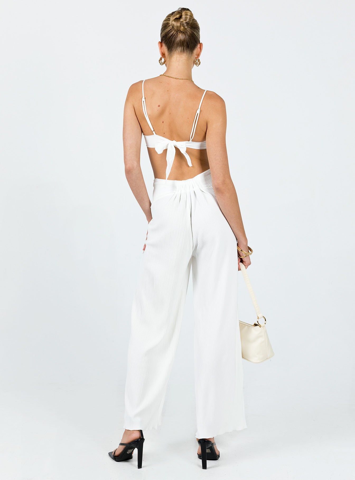 Mathea Plisse Pants Ivory - Image 5