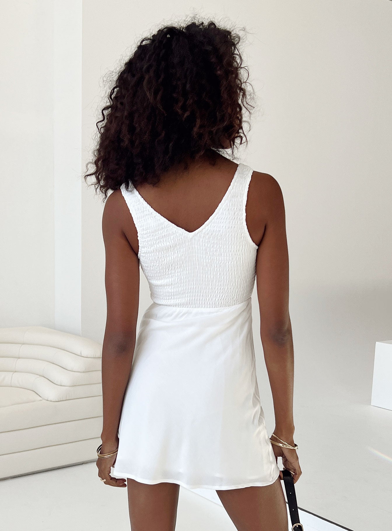 Bareena Mini Dress White - Image 4