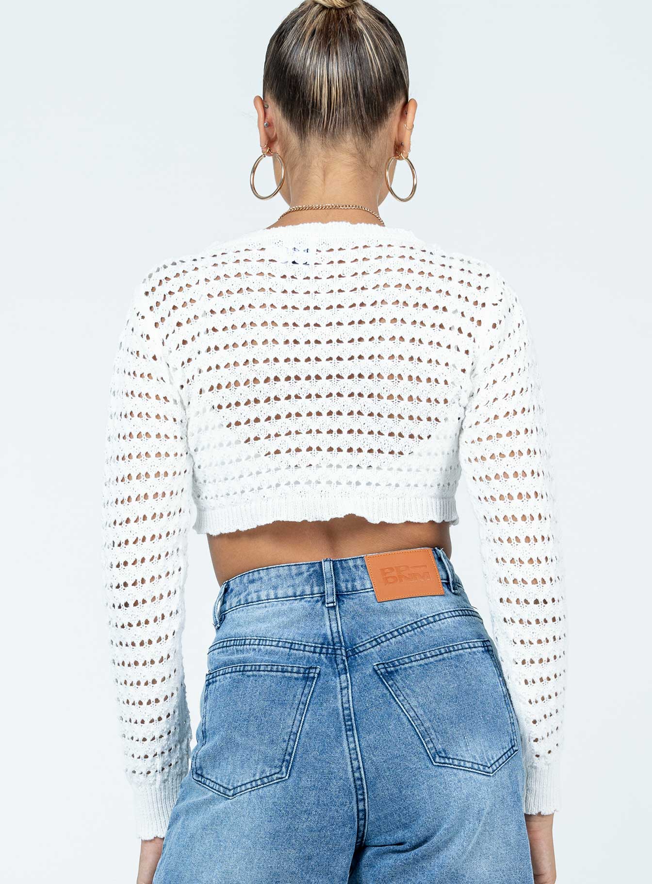 Terra Knit Sweater White - Image 5