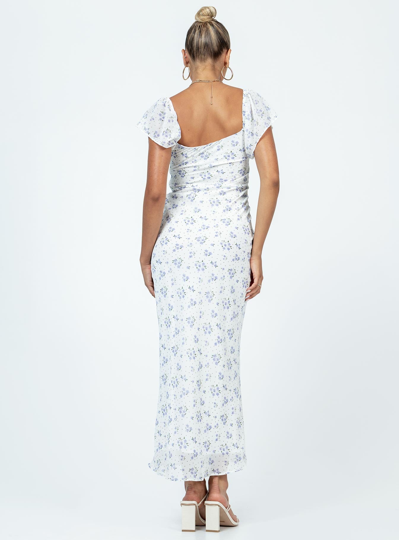 Hera Maxi Dress White Floral - Image 5