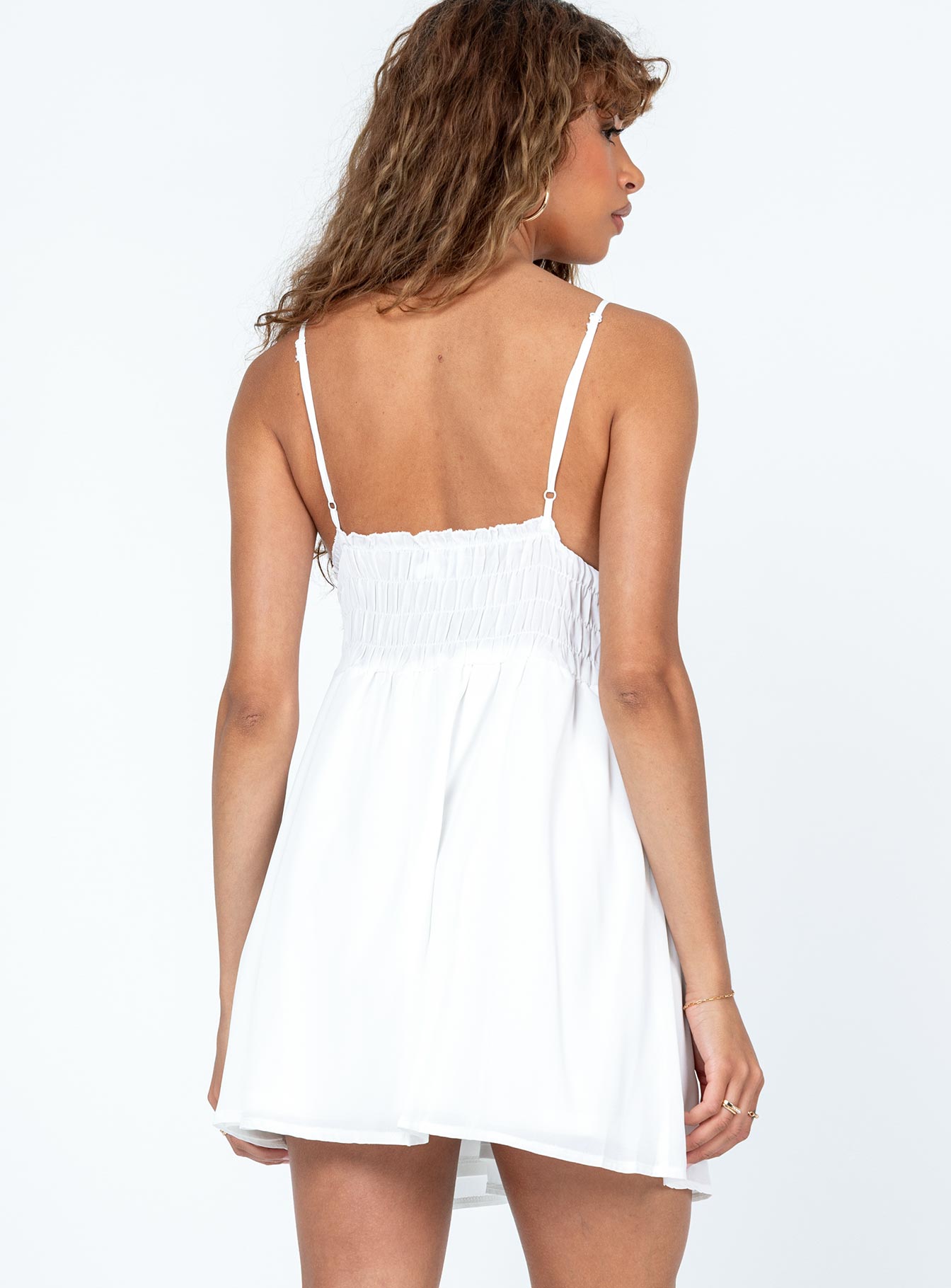 Roza Mini Dress White - Image 4