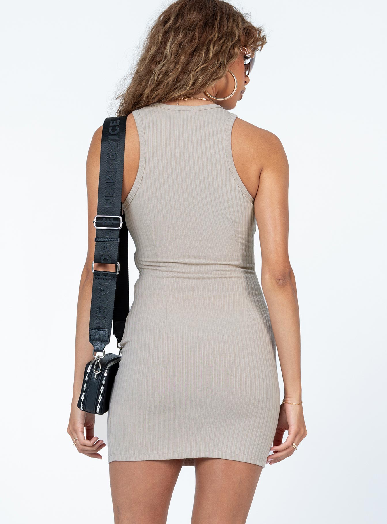 Ellie Mini Dress Beige - Image 4